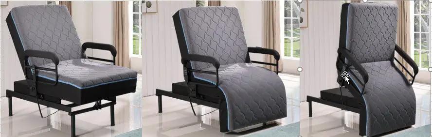Adjustable Sleep To Stand Bed With Convenient Lift Assist by HouseOfZazla