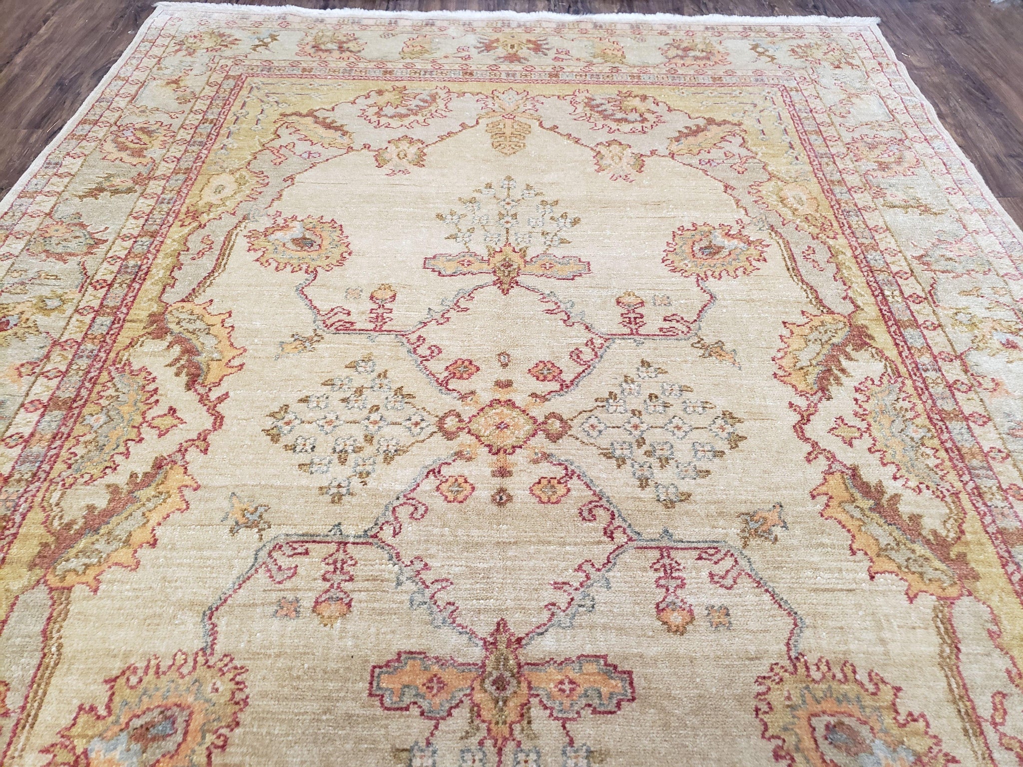 6x9 Turkish Oushak Rug, Wool Rug, Hand Knotted by Jewel Rugs