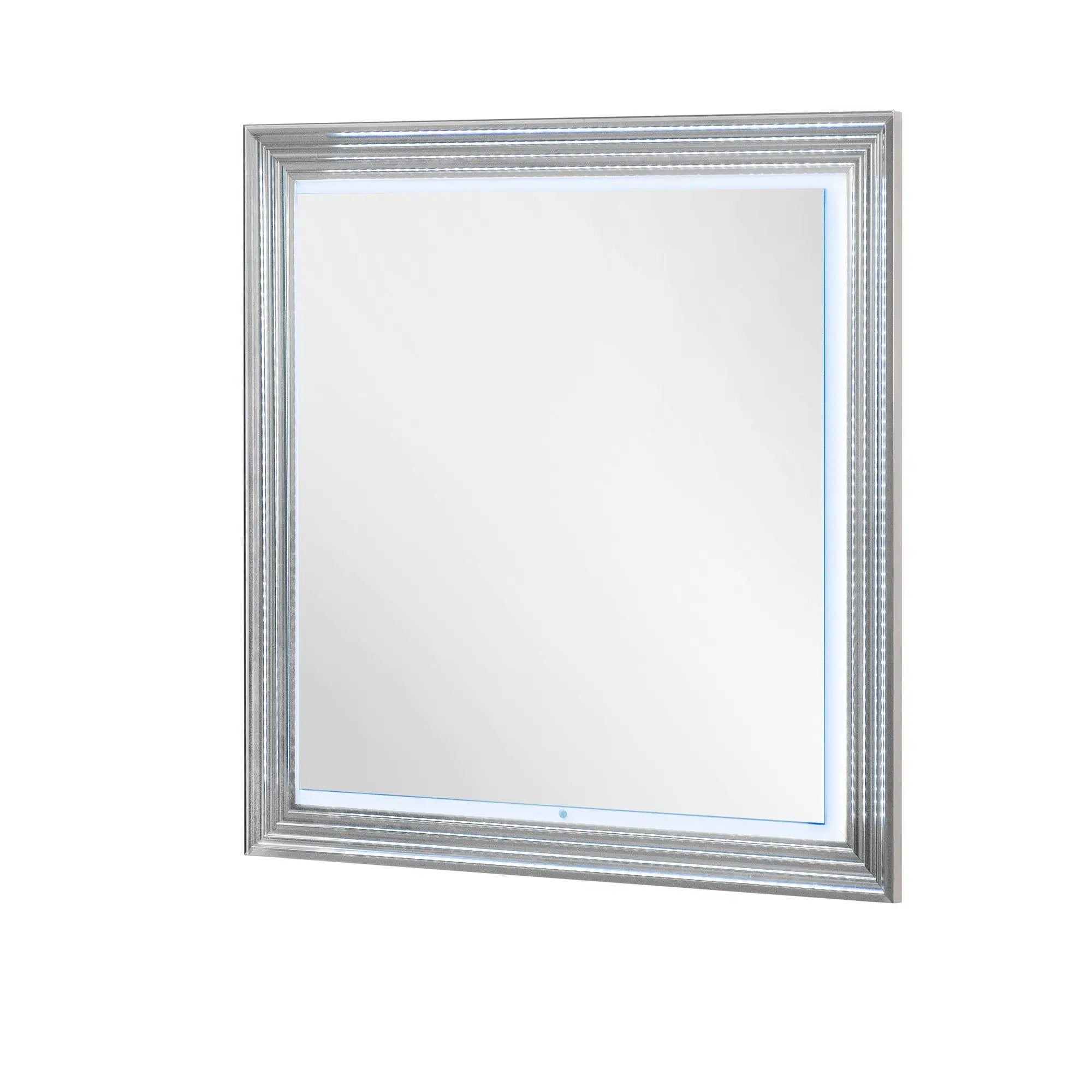 Moon - Marble Mirror With LED - White by Unique Piece Furniture