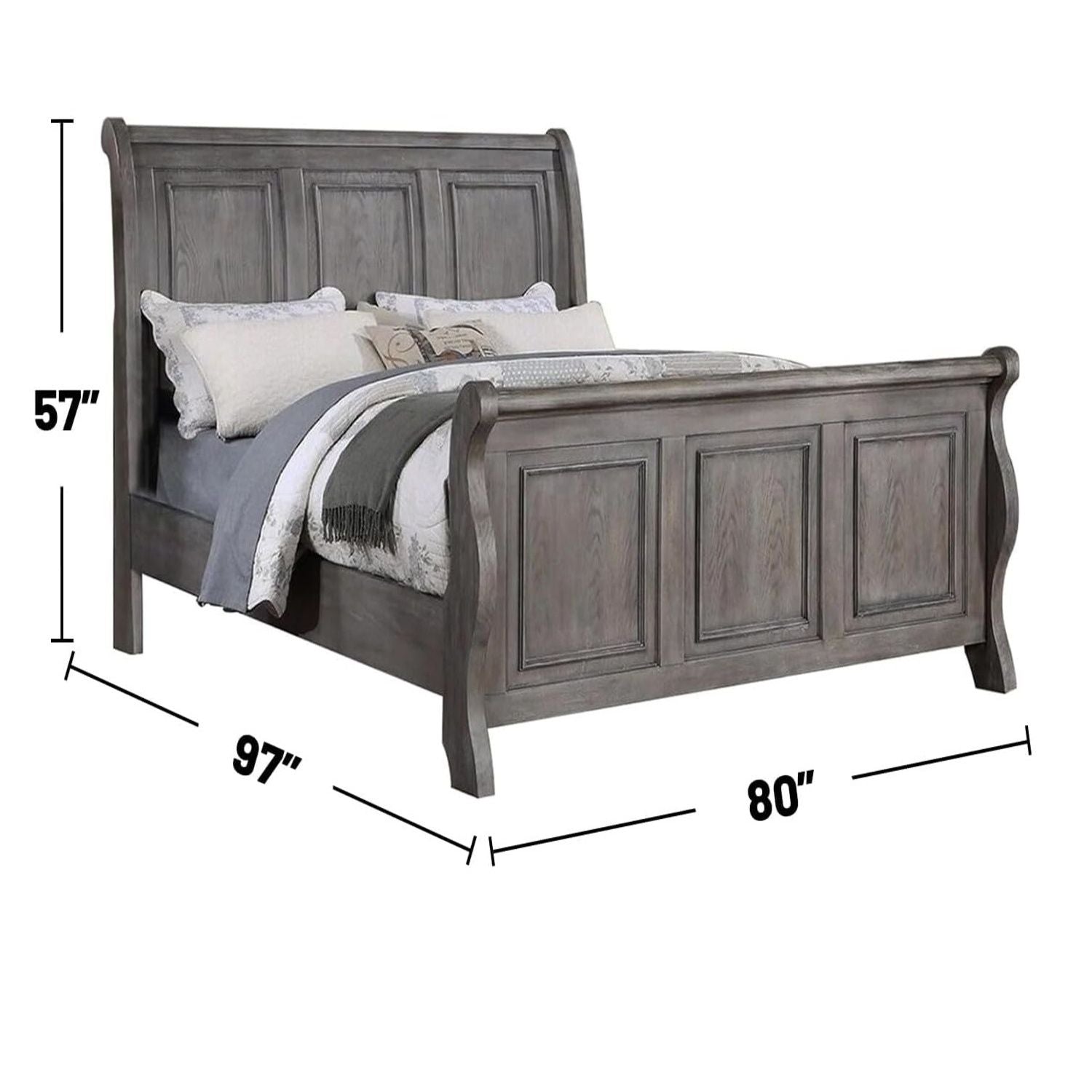 3 Piece Bedroom Set, Bed With 2 Nightstands by HouseOfZazla