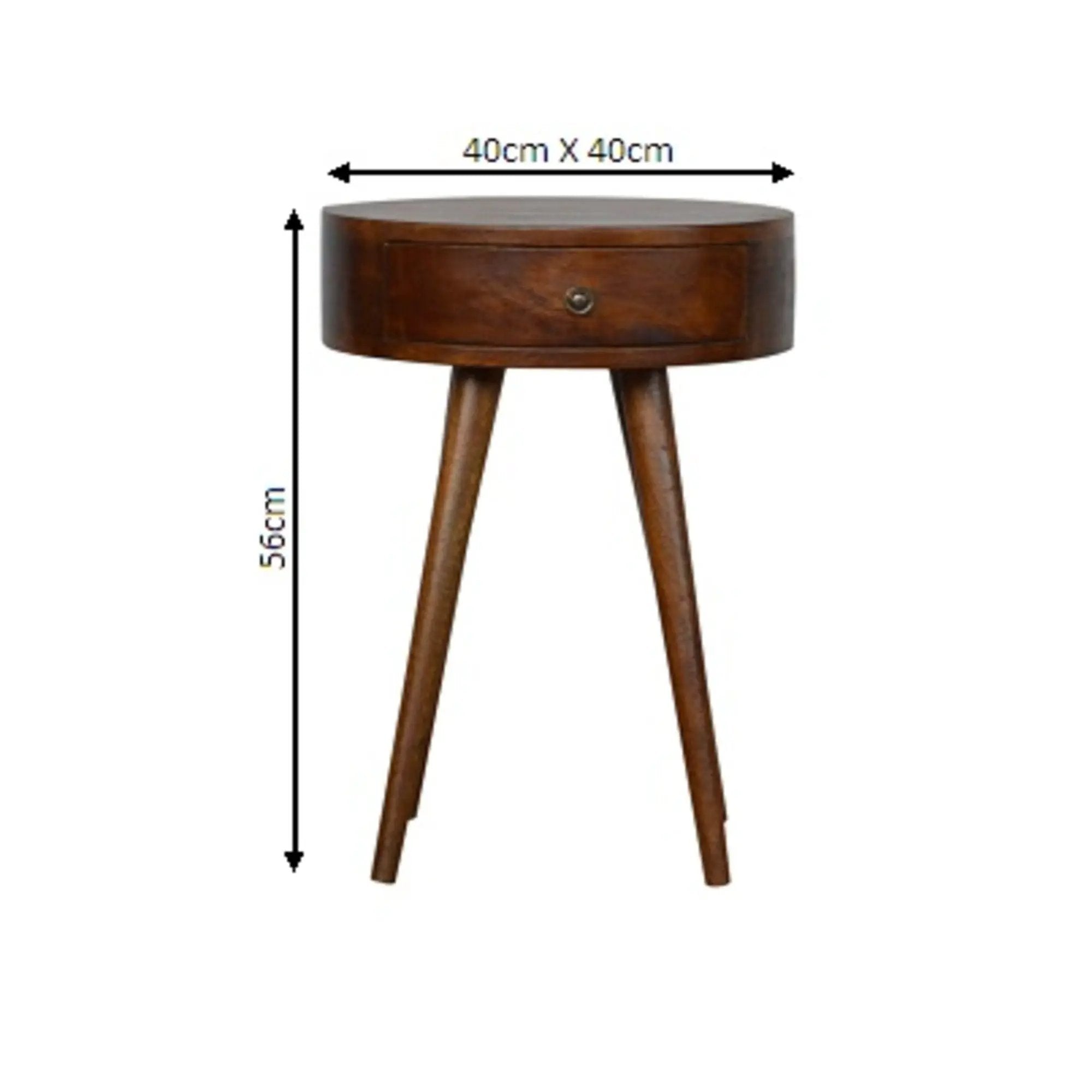 Nordic Chestnut Circular Nightstand by HouseOfZazla