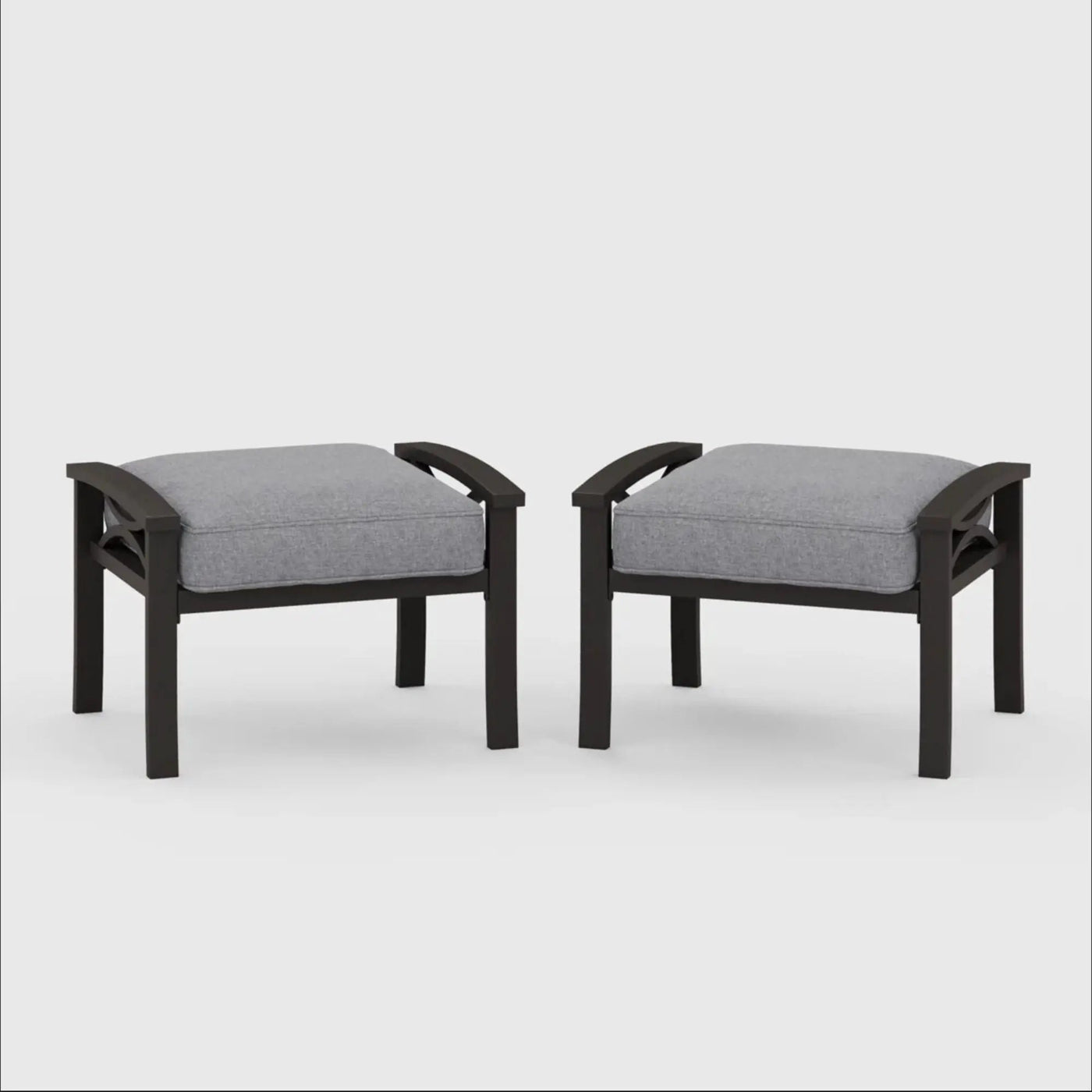 Modern All-Weather Ottomans With Cushions (Set of 2) by HouseOfZazla