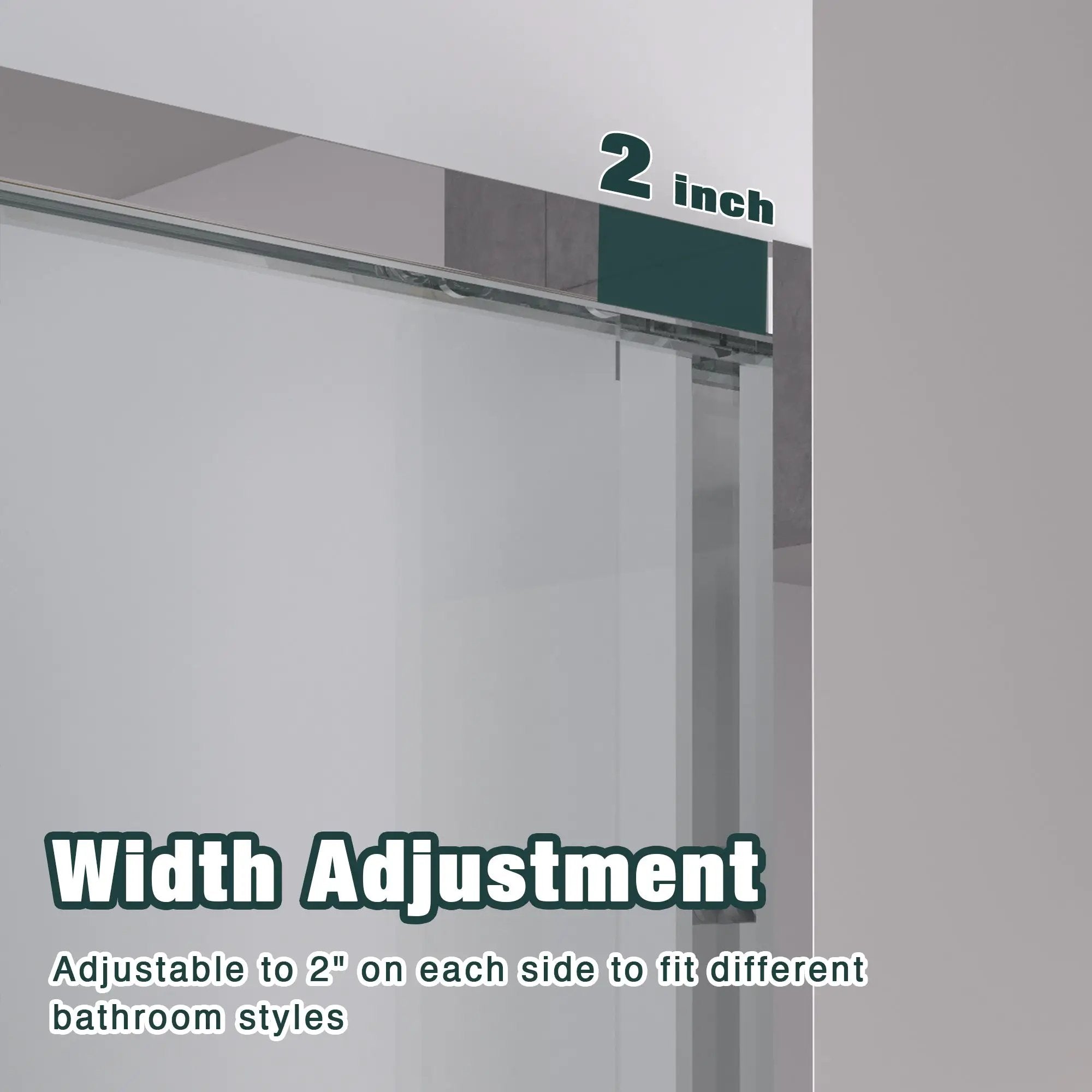 Premium Aluminum Frame Double Sliding Shower Door by HouseOfZazla