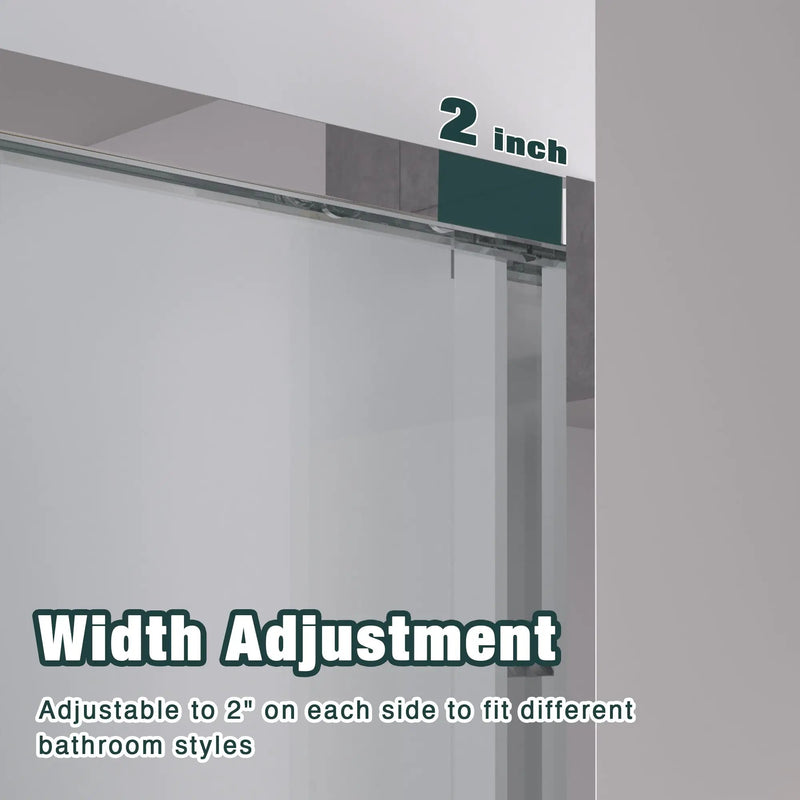Premium Aluminum Frame Double Sliding Shower Door by HouseOfZazla