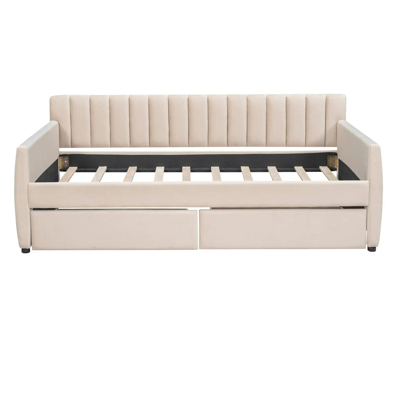 Upholstered Daybed With Slat Support by HouseOfZazla