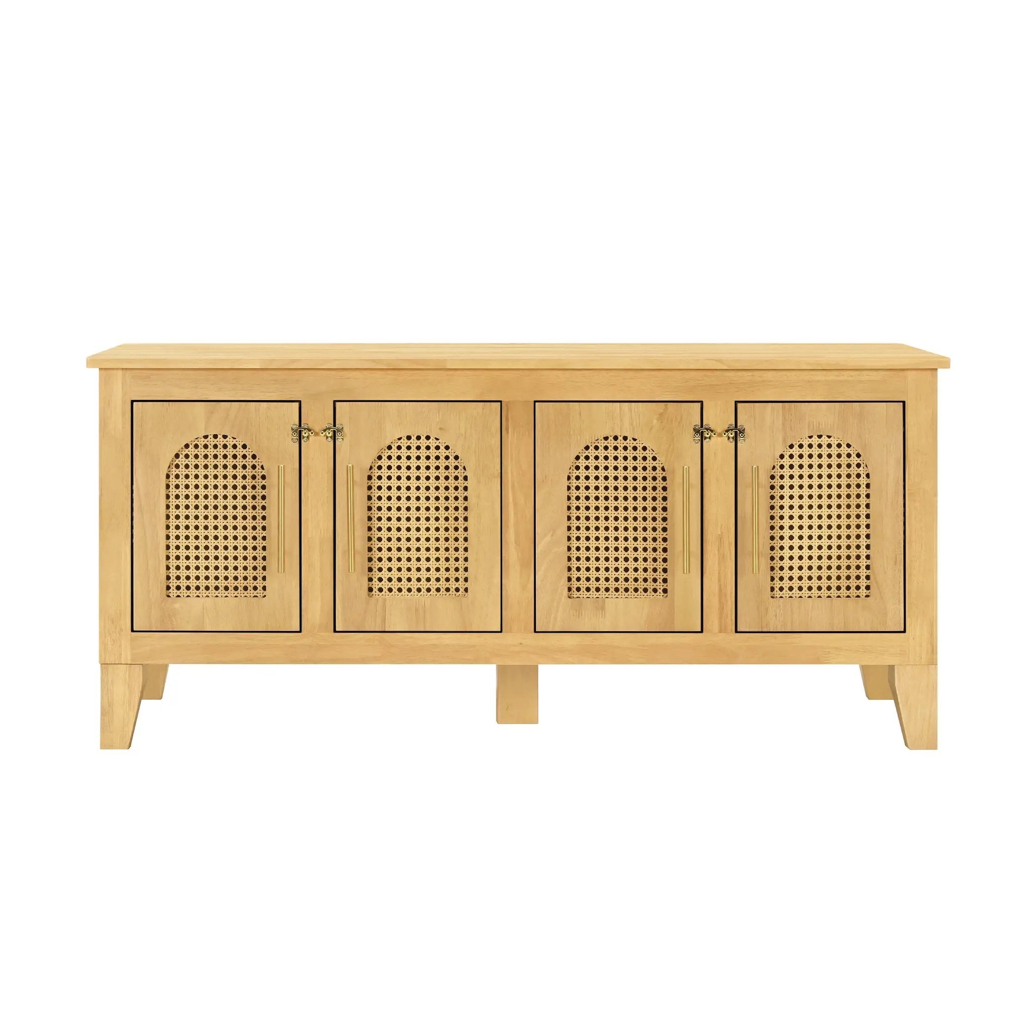 Lars Indoor Rattan Decorated Rubber Wood Dog Crate Cabinet by HouseOfZazla
