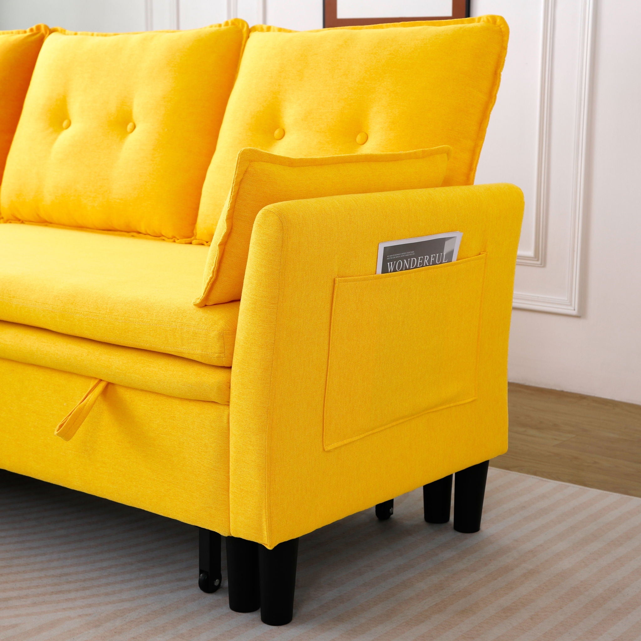 L-Shaped Reversible Chaise Sectional Sofa With Storage by HouseOfZazla