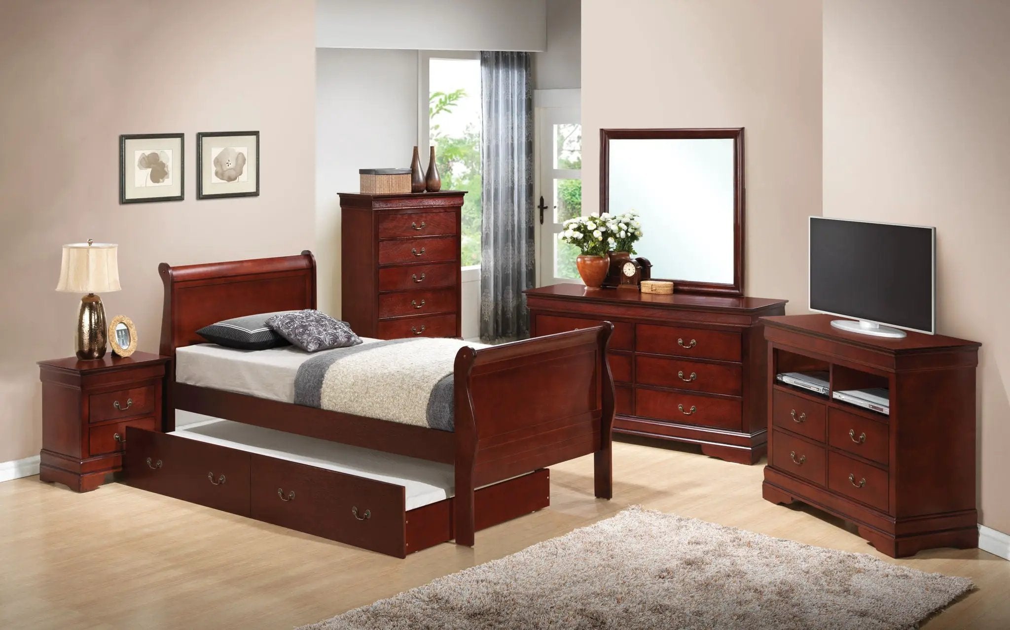 Elegant Trundle Bed With Timeless Charm by Unique Piece Furniture