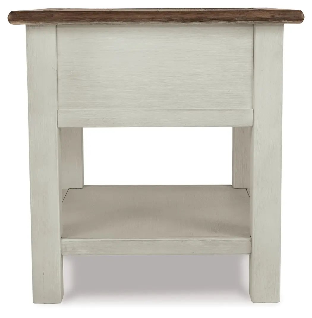 Bolanburg - Rectangular End Table - White / Brown / Beige by Unique Piece Furniture