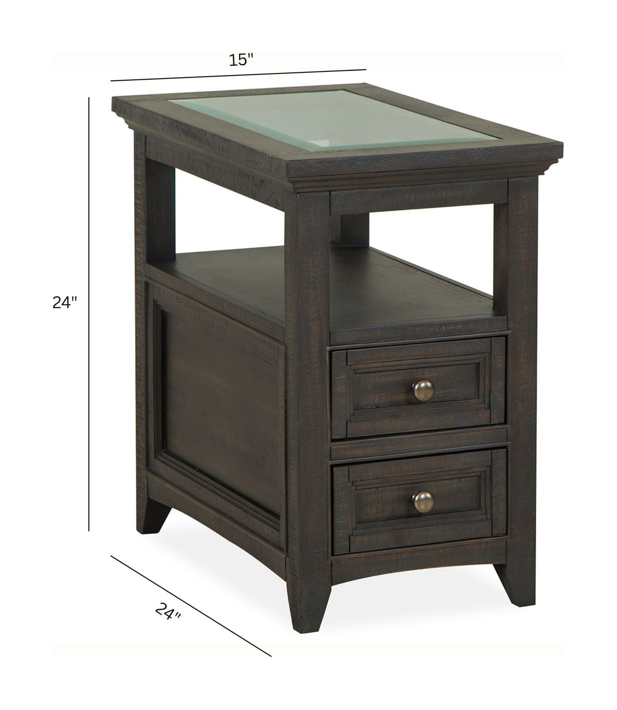 Westley Falls - Chairside End Table - Graphite, photo 4 of 7