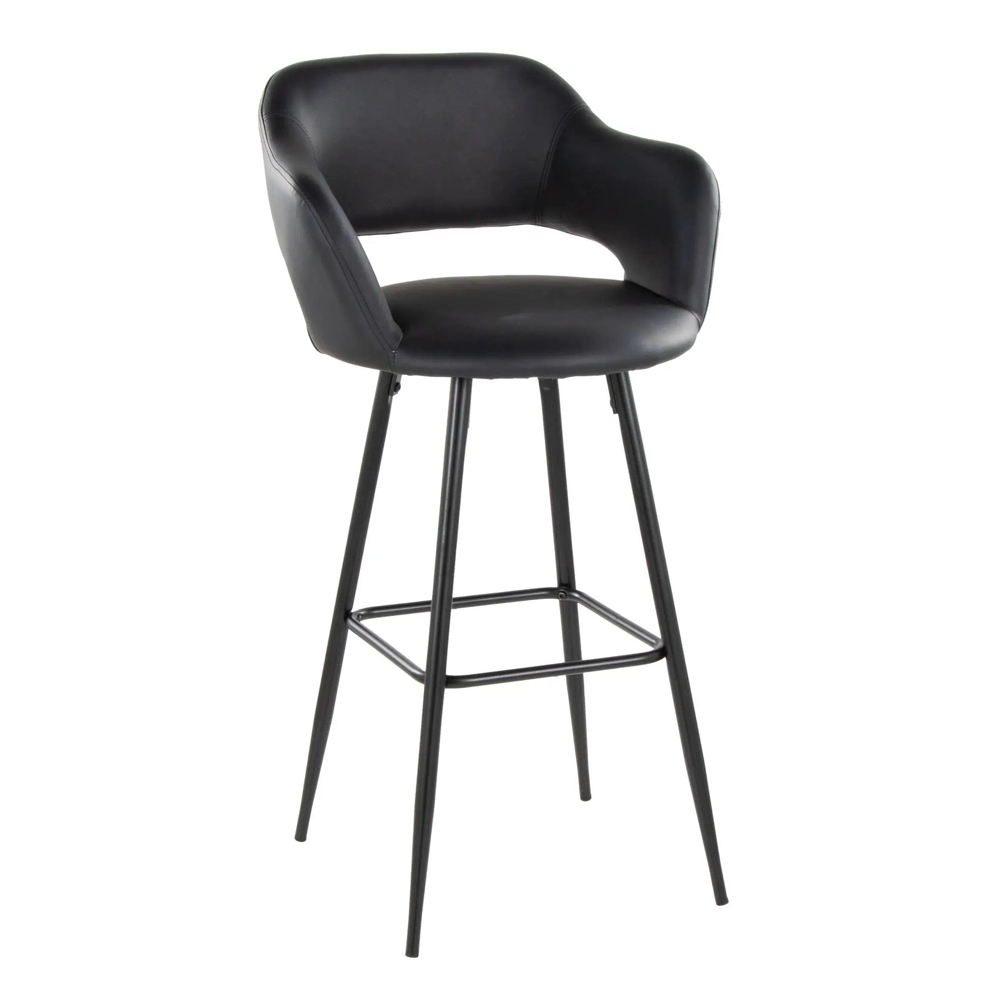 Margarite - Contemporary Fixed Height BarStool With Square Footrest (Set of 2) by Unique Piece Furniture