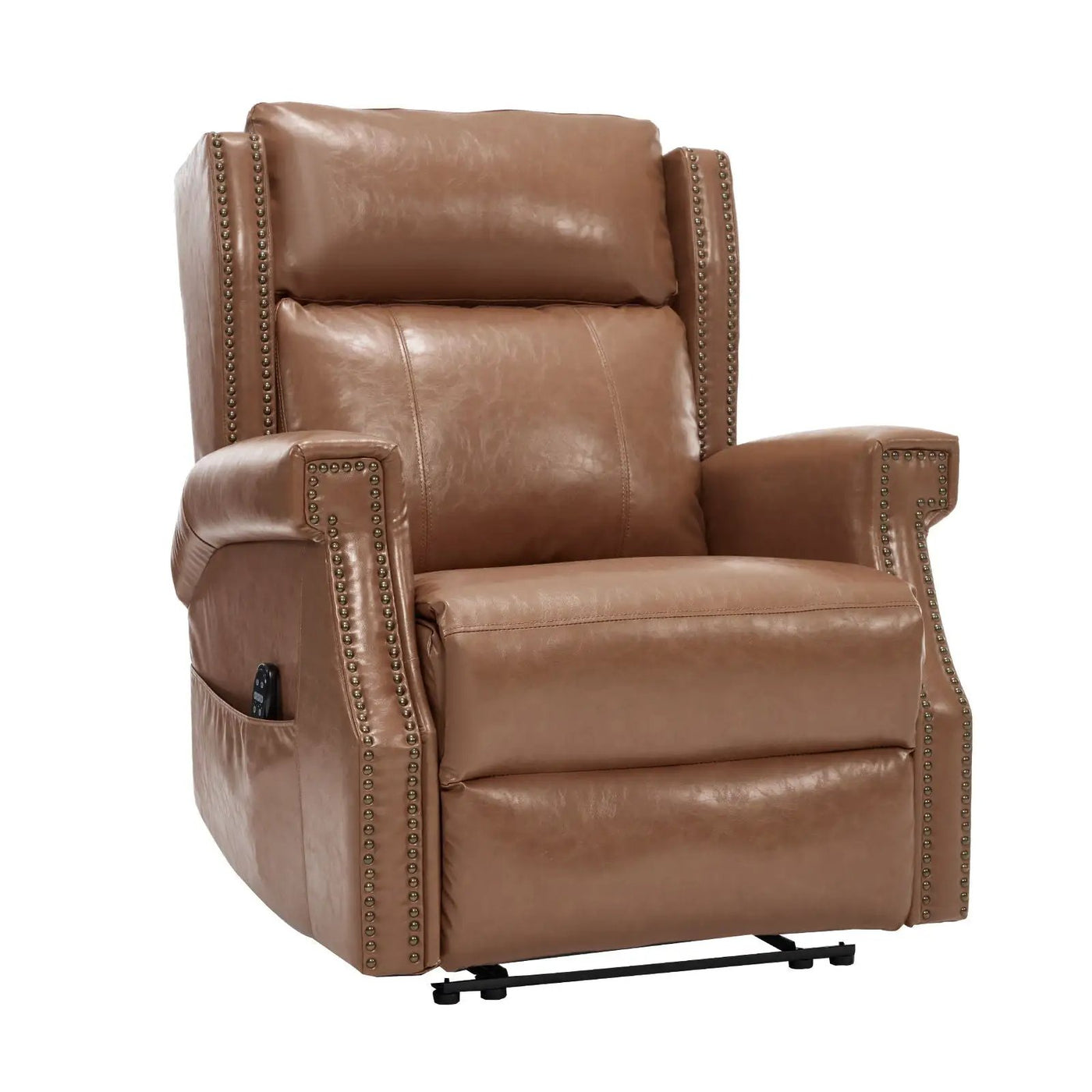 Manual Recliner Chair With Heavy Duty Motion Mechanism, 8 Vibrating Nodes And 3 Massage Modes For Living Room by HouseOfZazla