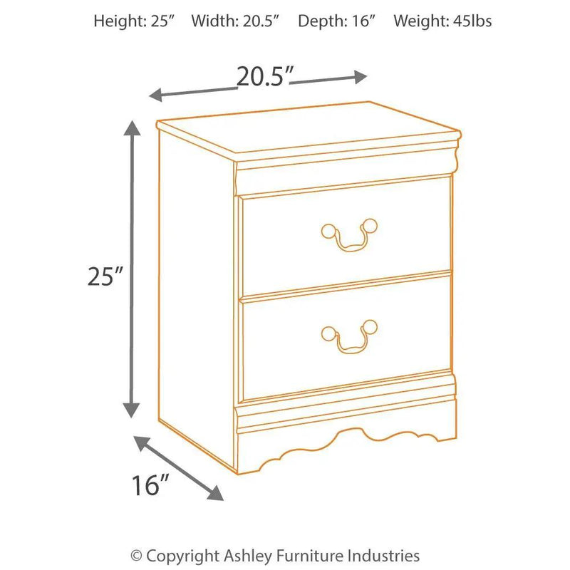 Huey Vineyard - Two Drawer Night Stand - Black by Unique Piece Furniture