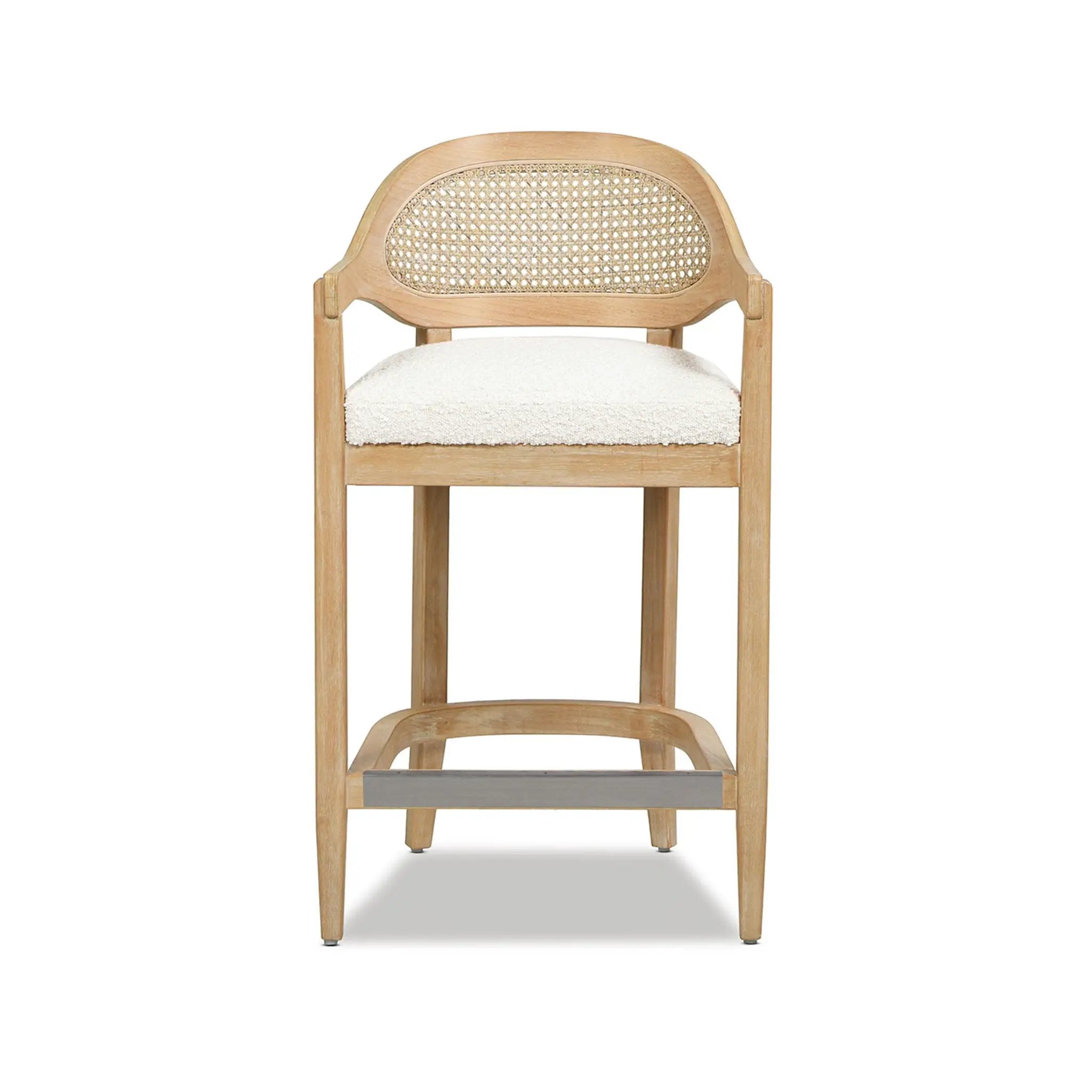 Americana - Mid-Century Modern Cane Back Counter Stool by Unique Piece Furniture