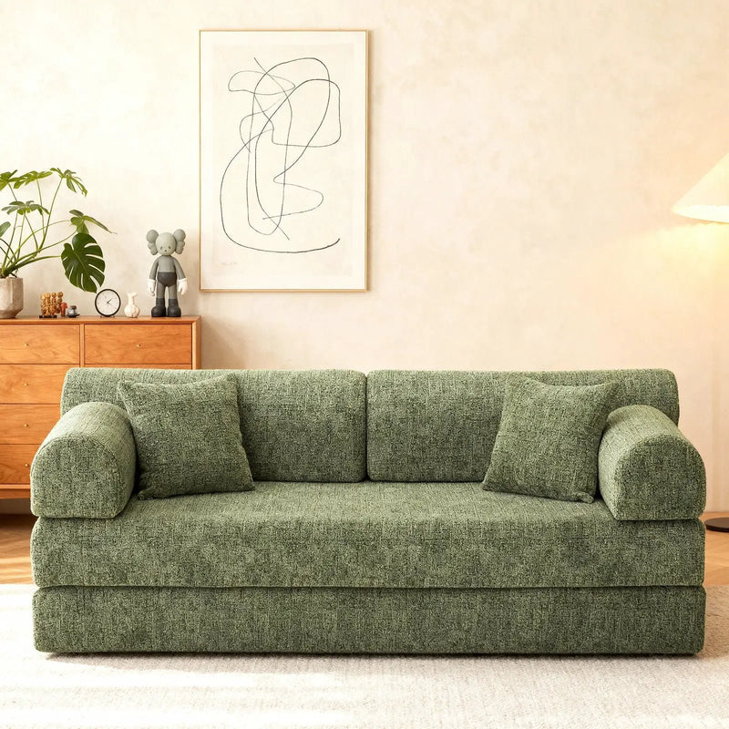 Modern 2 Tone Fabric Convertible Sleeper Sofa Bed by Unique Piece Furniture