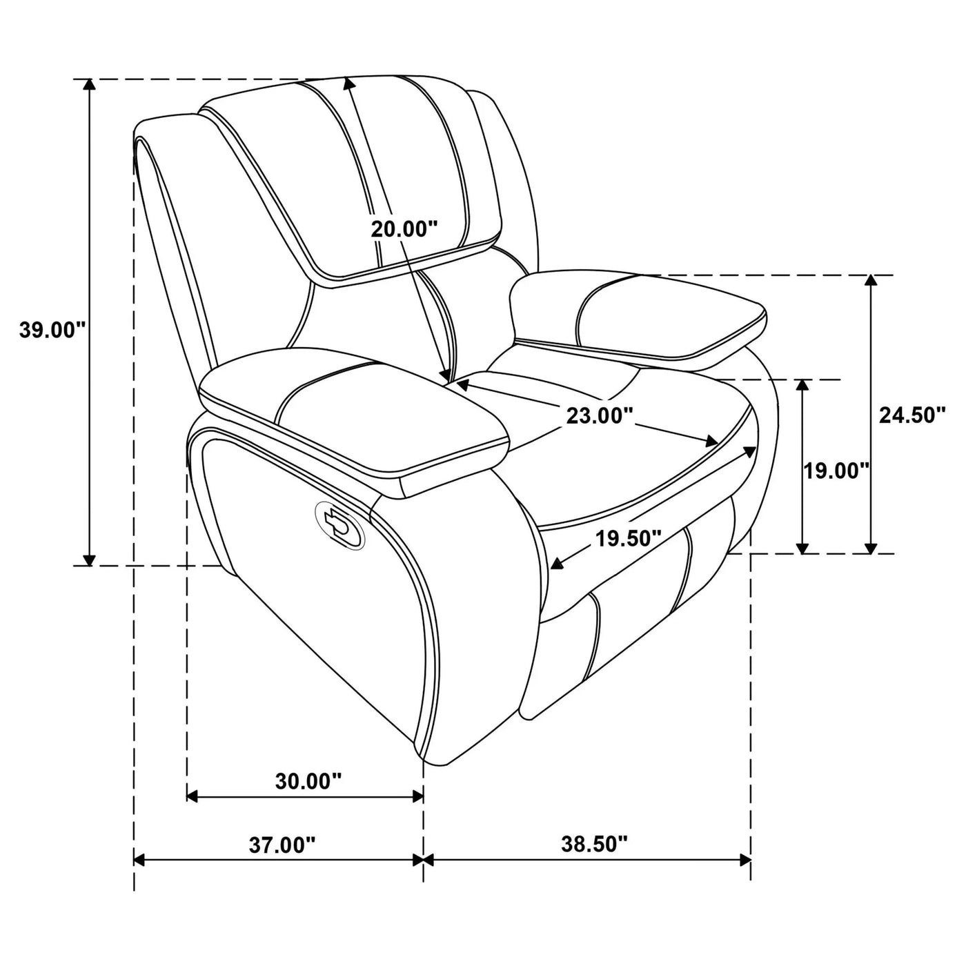 Elodie - Glider Recliner Chair by HouseOfZazla