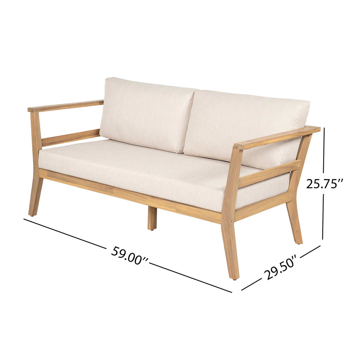 Acacia Outdoor Loveseat & Coffee Table Set, photo 6 of 10