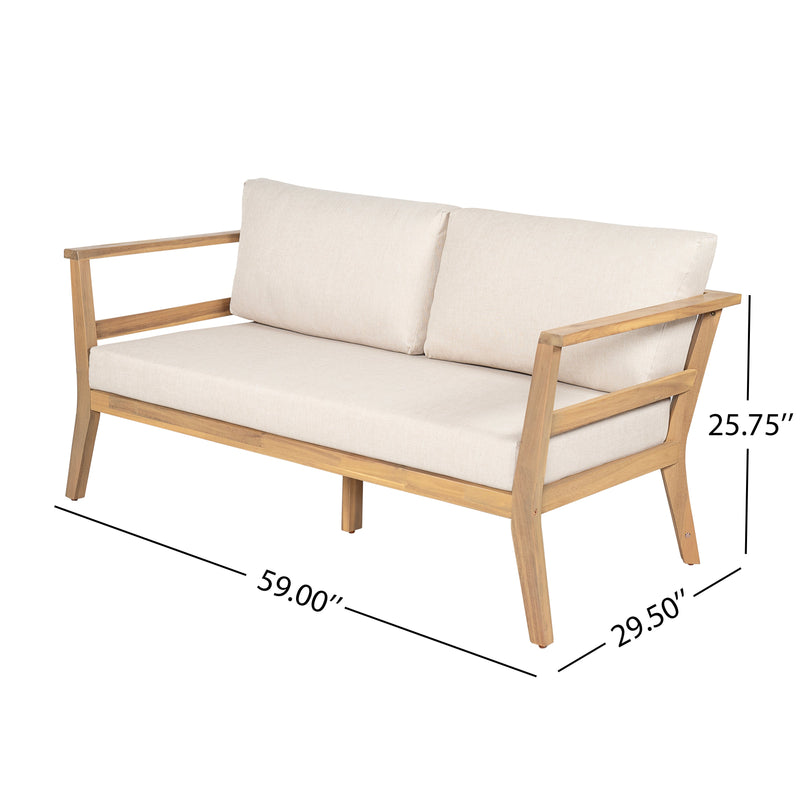 Acacia Outdoor Loveseat & Coffee Table Set, photo 6 of 10