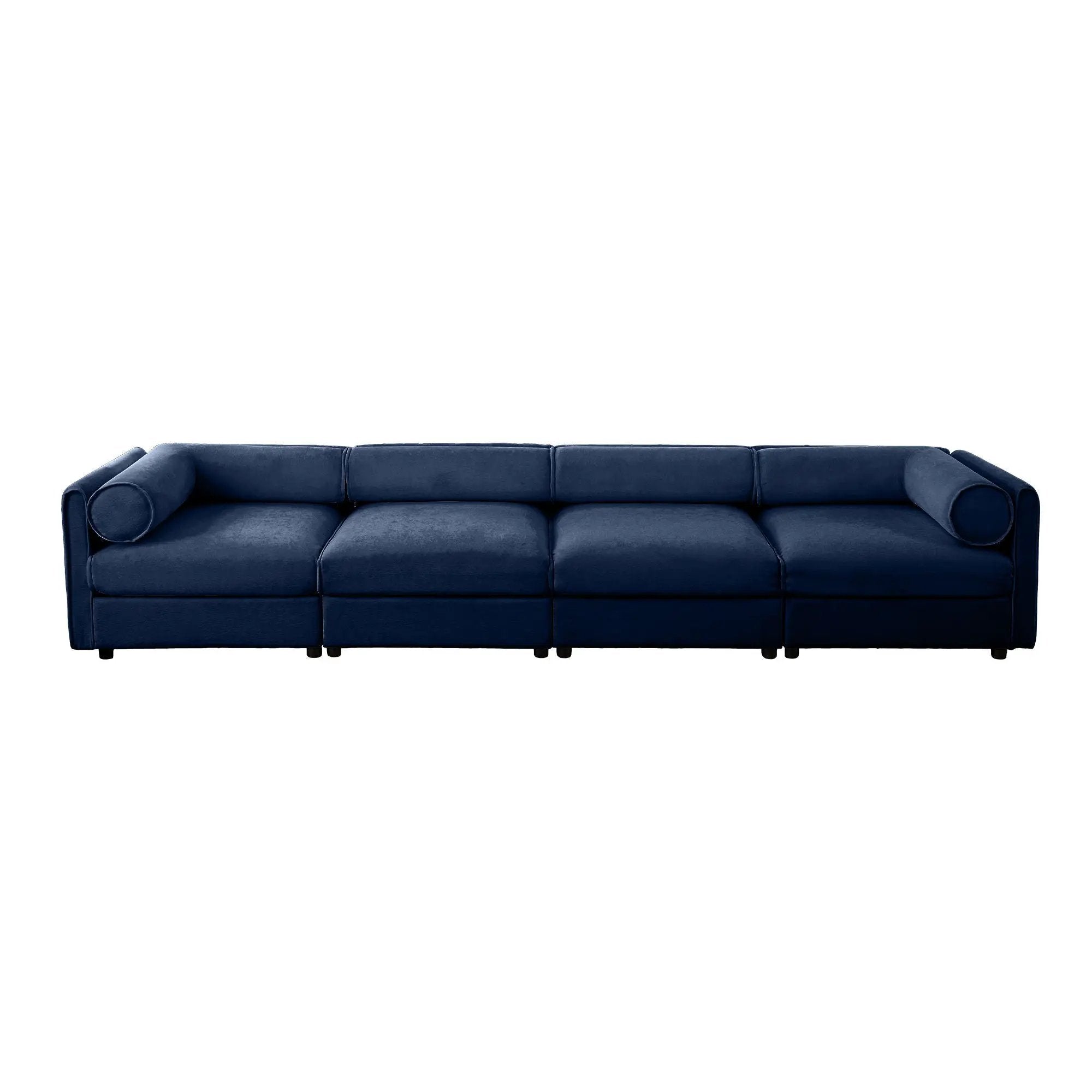 Stylish Sofa With Storage Seat And Cylindrical Backrest by Unique Piece Furniture
