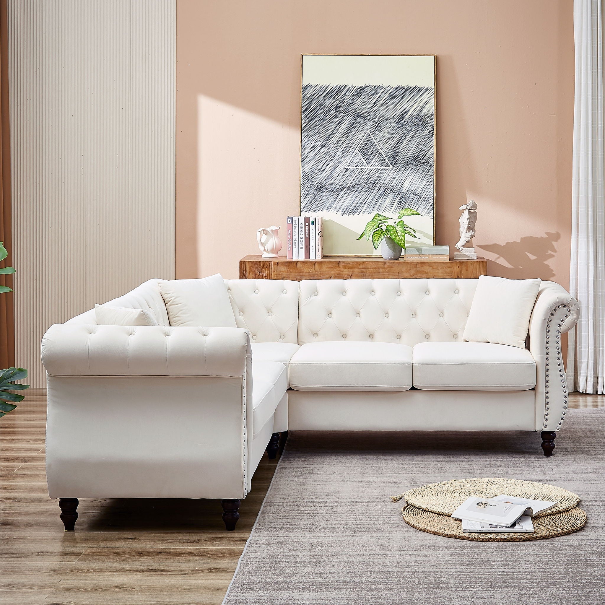 Streamline Modern L-Shaped Corner Sofa by HouseOfZazla