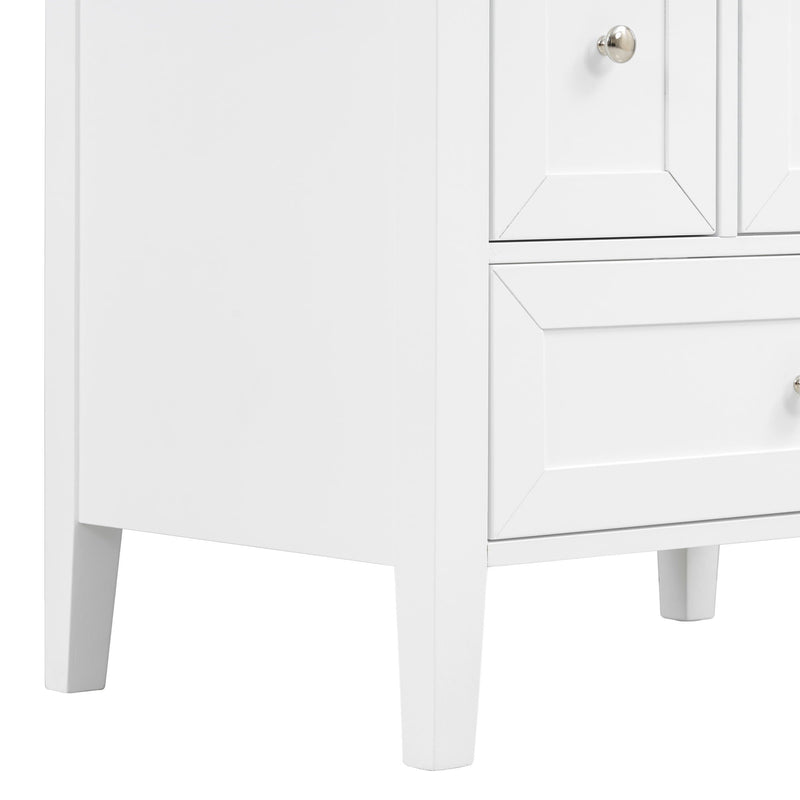 Modern Bathroom Vanity With Sink, Soft Close Drawers & Door, Storage Rack by HouseOfZazla