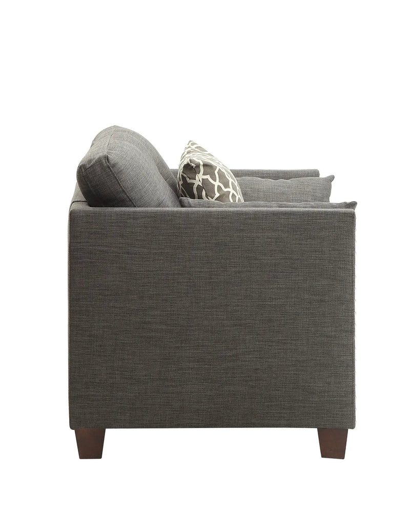 Laurissa - Chair With 3 Pillows - Light Charcoal by HouseOfZazla