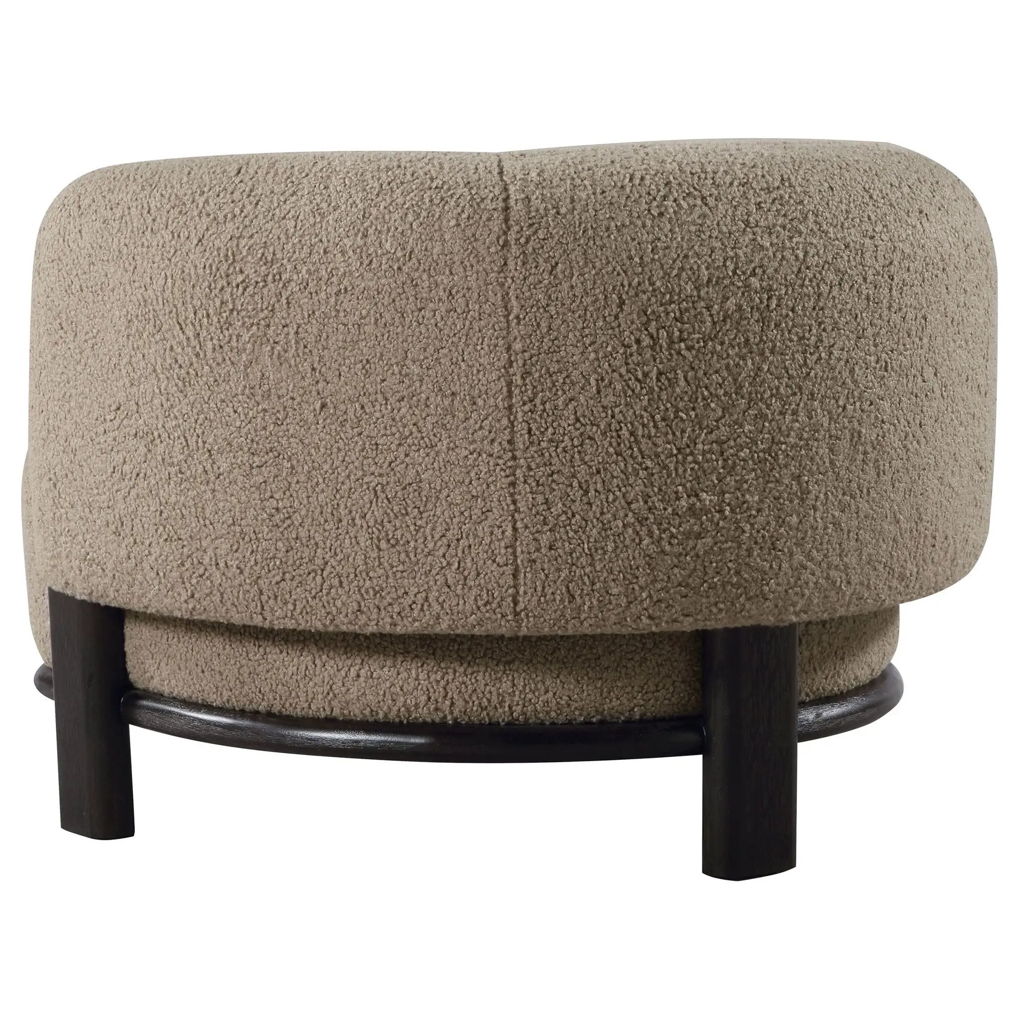 Lawler Upholstered Barrel Back Accent Chair Brown and Black by Unique Piece Furniture