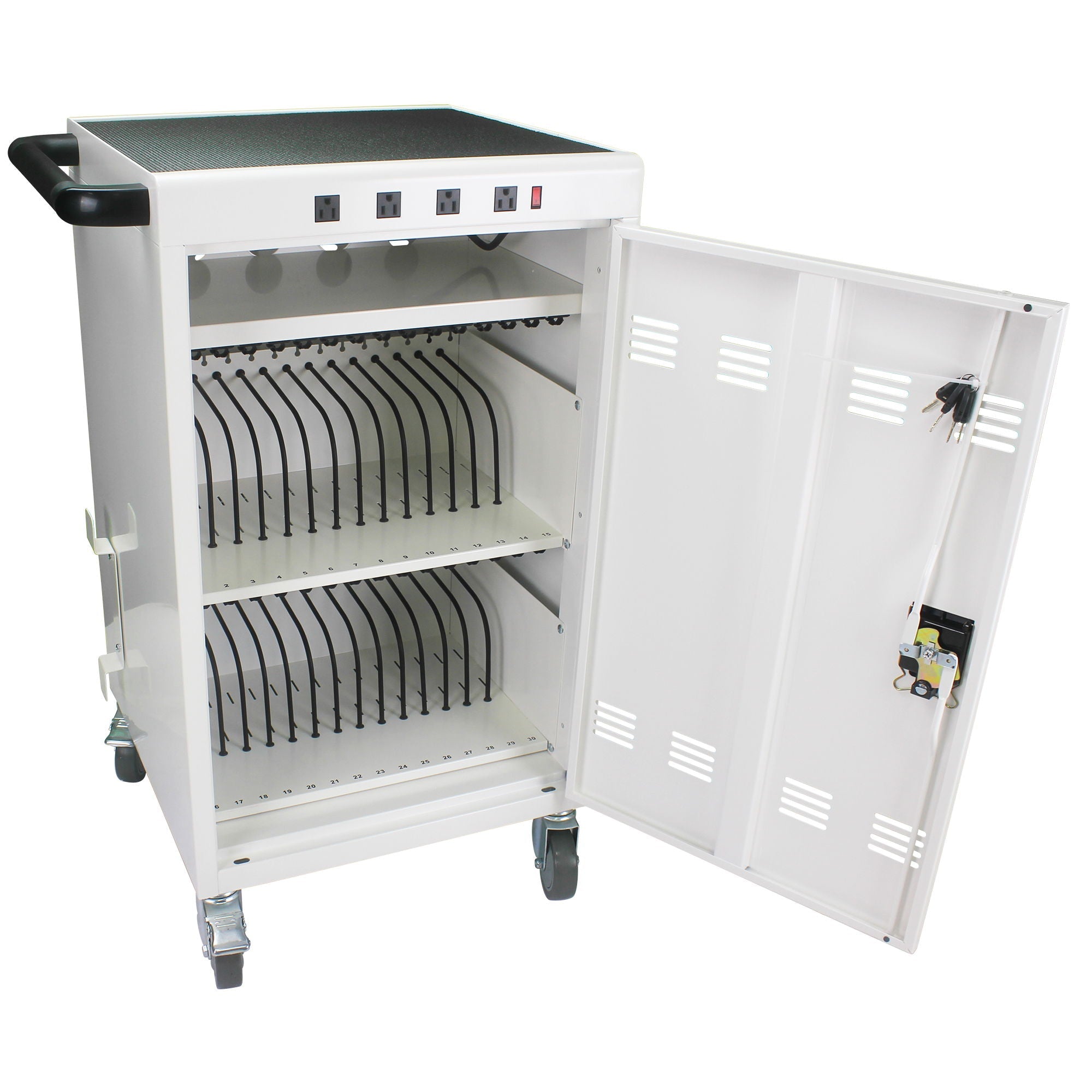 Mobile Charging Cart For Tablets Laptops 35, Device Capacity Matt Metal by HouseOfZazla