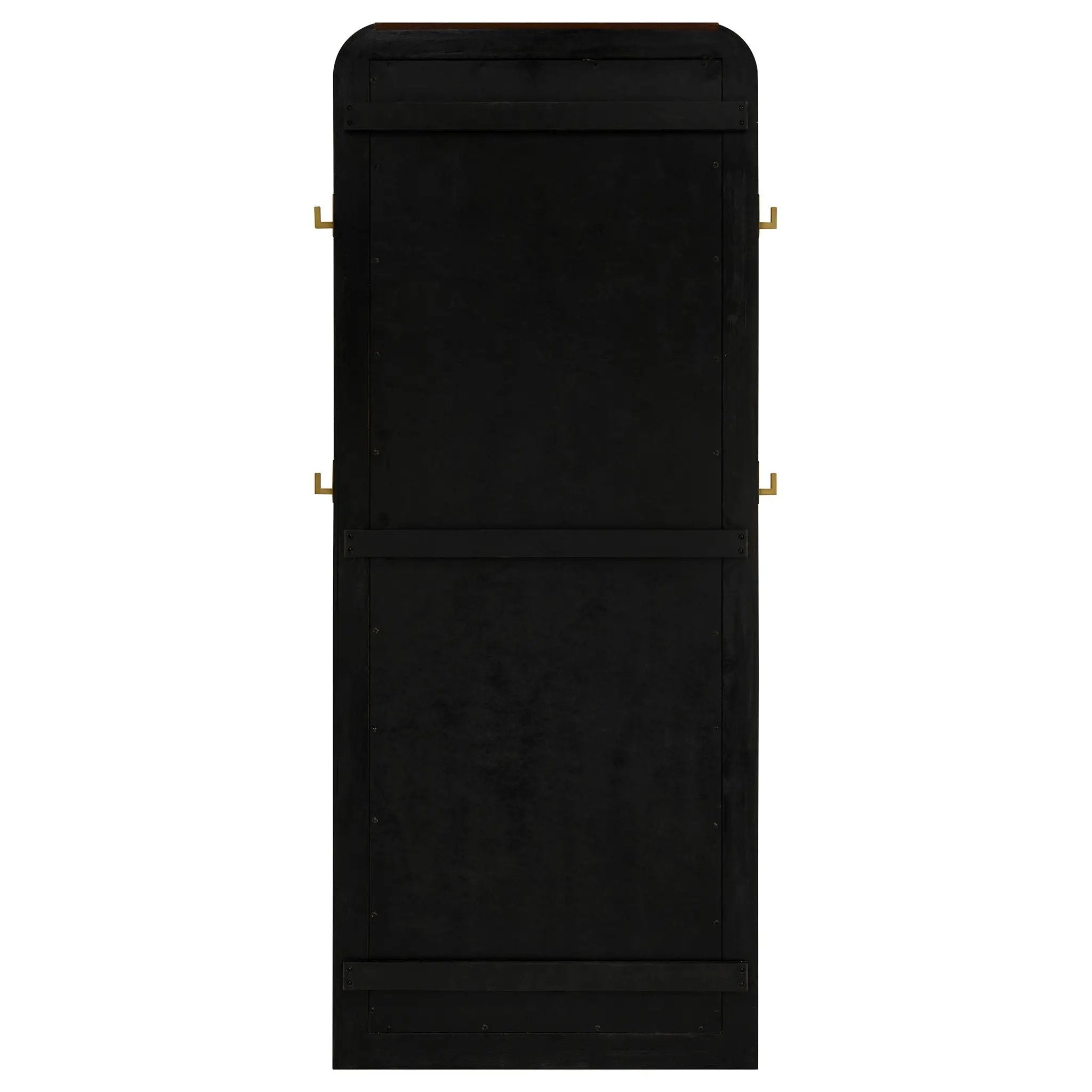 Arini Cane Weave Full Length Standing Floor Mirror Black by Unique Piece Furniture