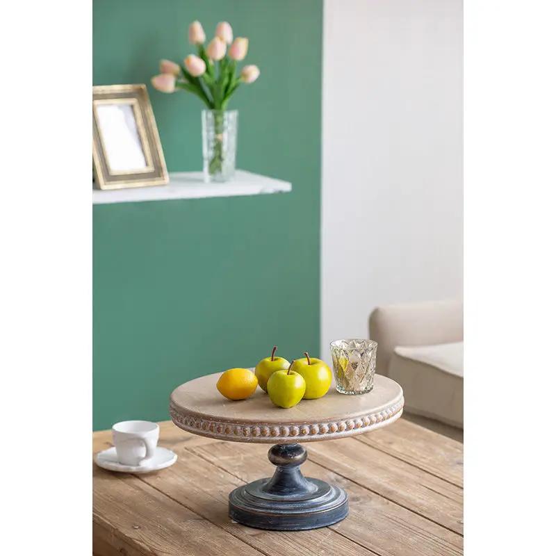 Wooden Display Stand With Beaded Trim - Black Brown by Unique Piece Furniture