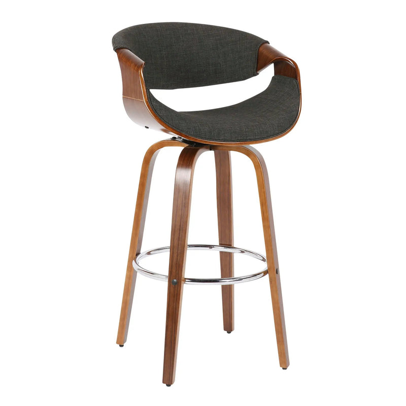 Curvini Mid - Century Modern Fixed Height Barstool With Swivel (Set of 2) by HouseOfZazla