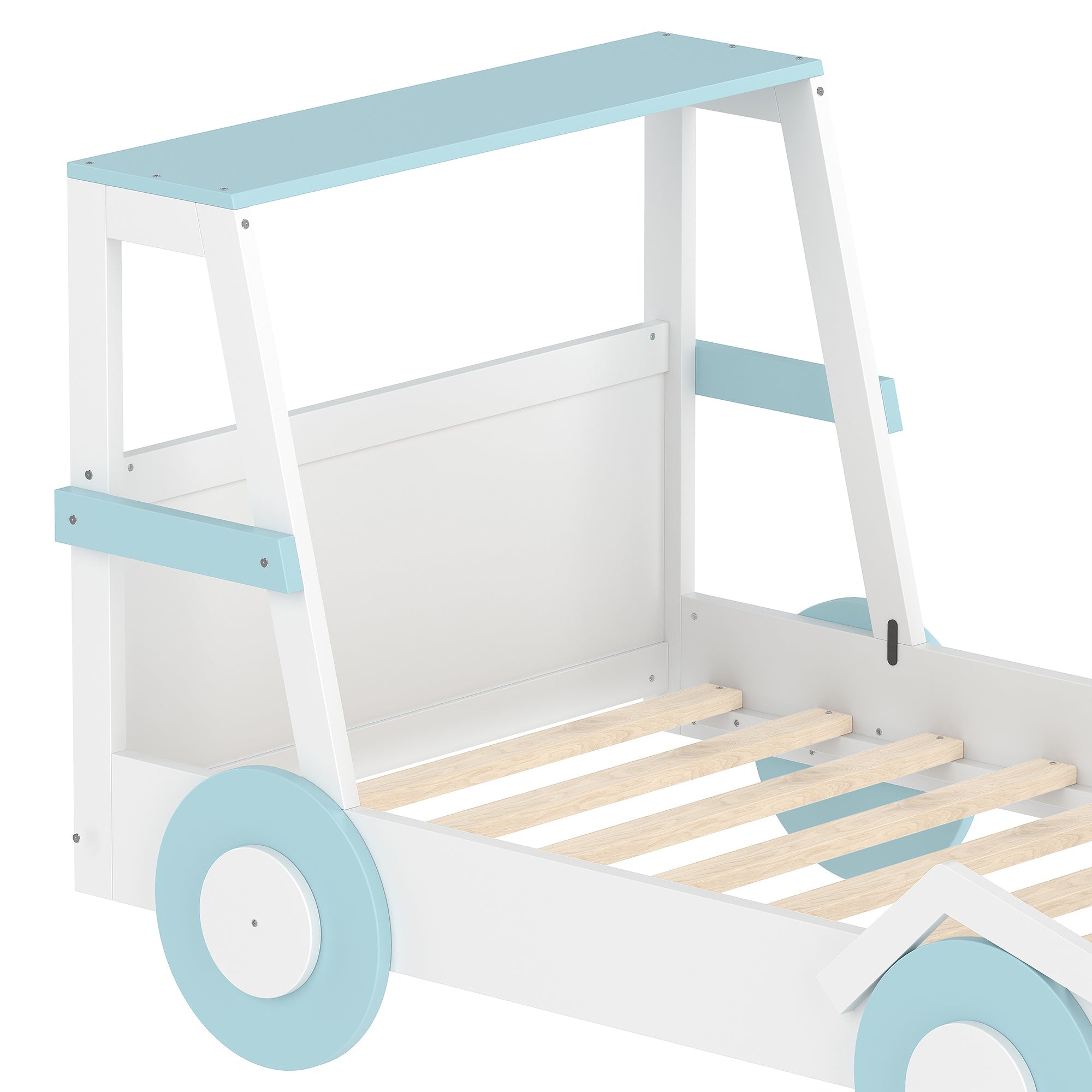 Twin Size Car Bed with Storage Shelves by HouseOfZazla