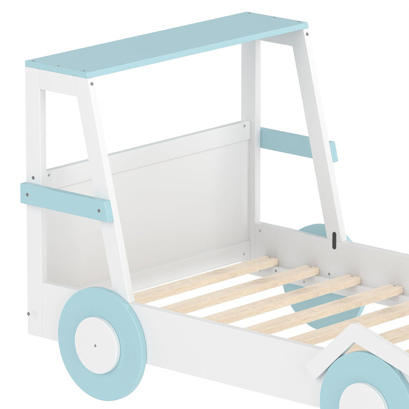 Twin Size Car Bed with Storage Shelves by HouseOfZazla