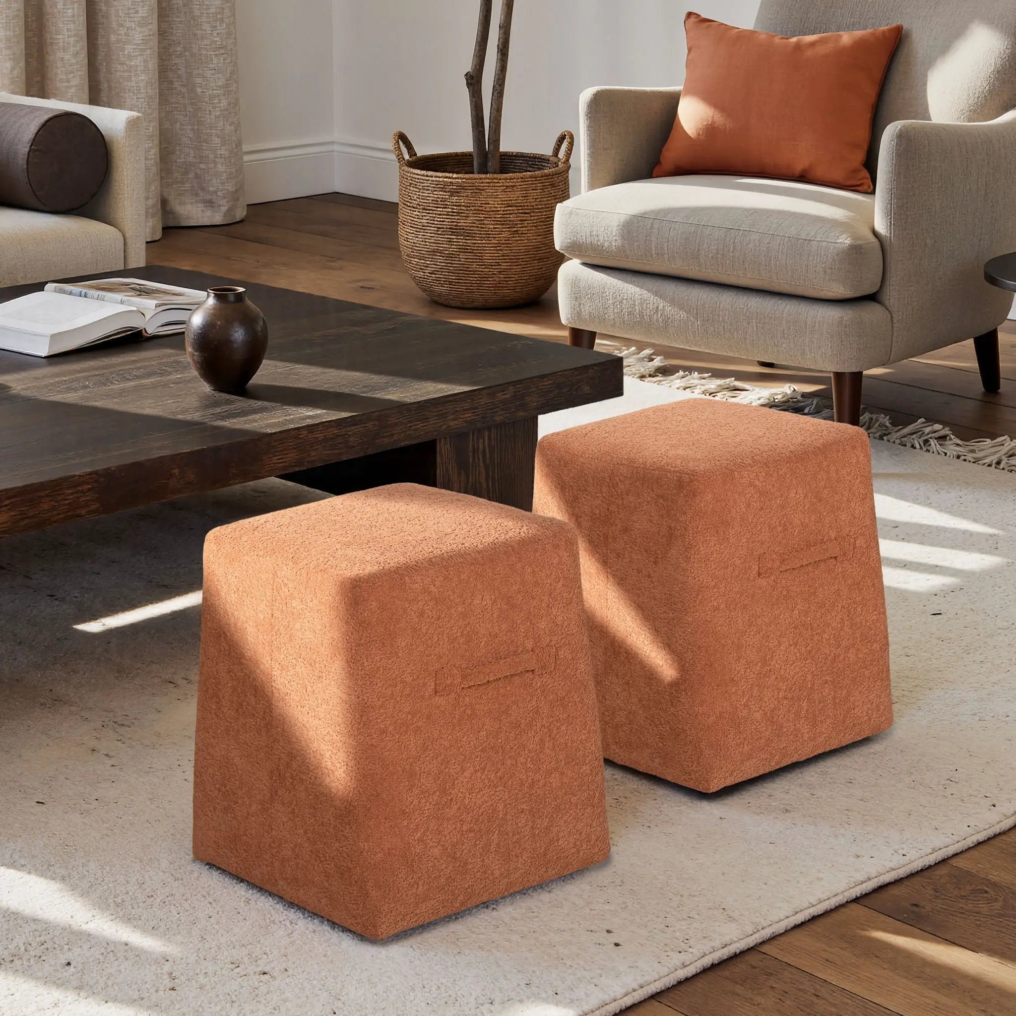 Oliver - Tapered Square Upholstered Ottoman by HouseOfZazla