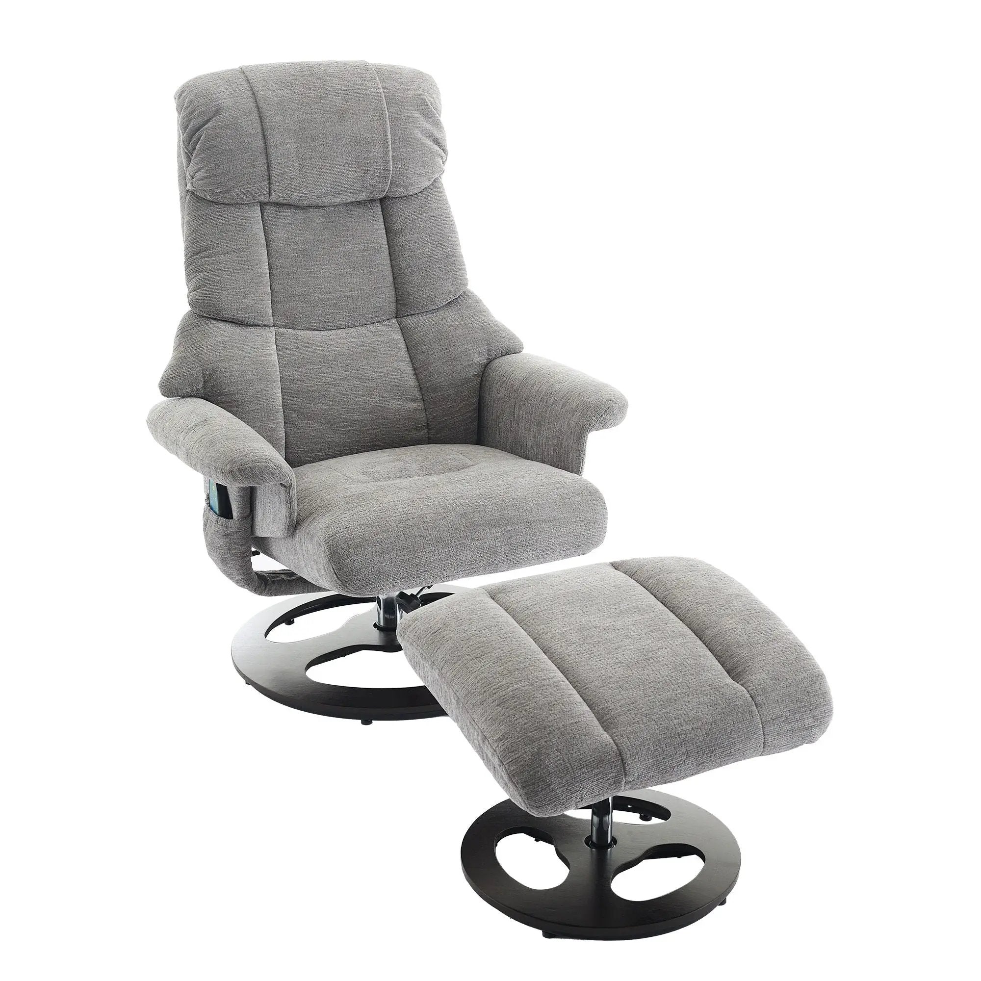 Ergonomic Recliner Chair With Ottoman, Modern 360° Swivel With Footstool by HouseOfZazla