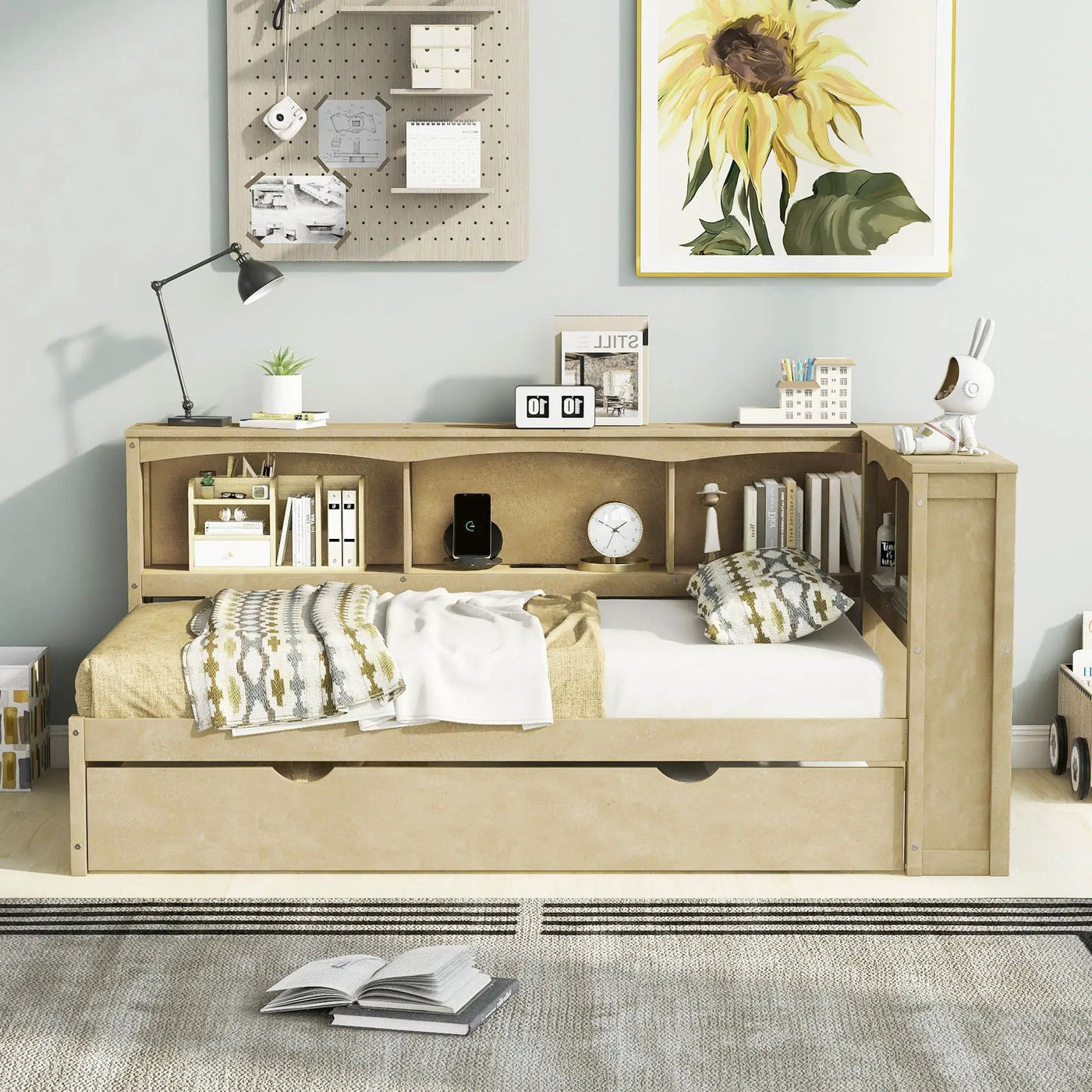 Daybed With Trundle, Storage Cabinets, USB Ports by HouseOfZazla