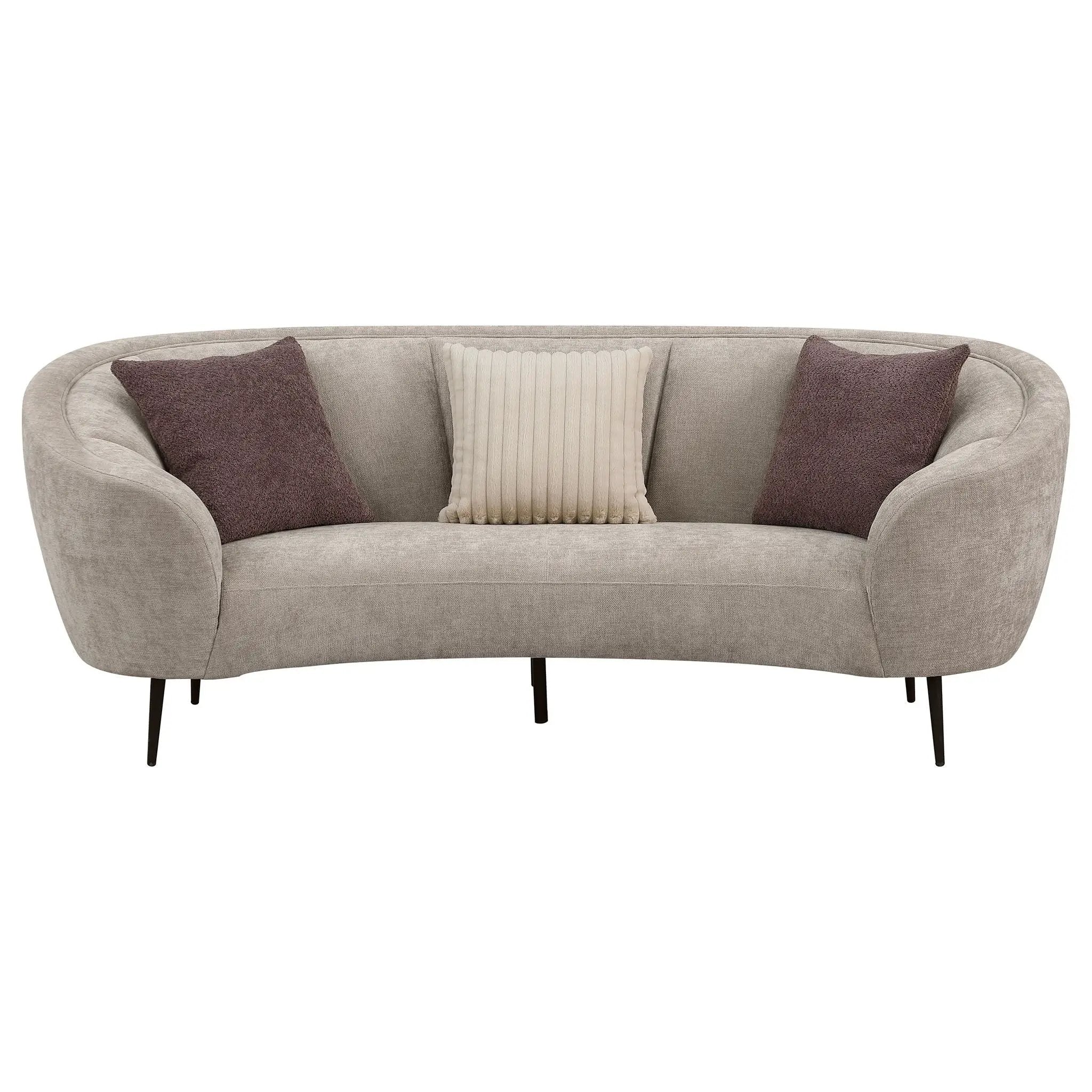 Ellorie 2-piece Upholstered Curved Sofa Set Beige by Unique Piece Furniture