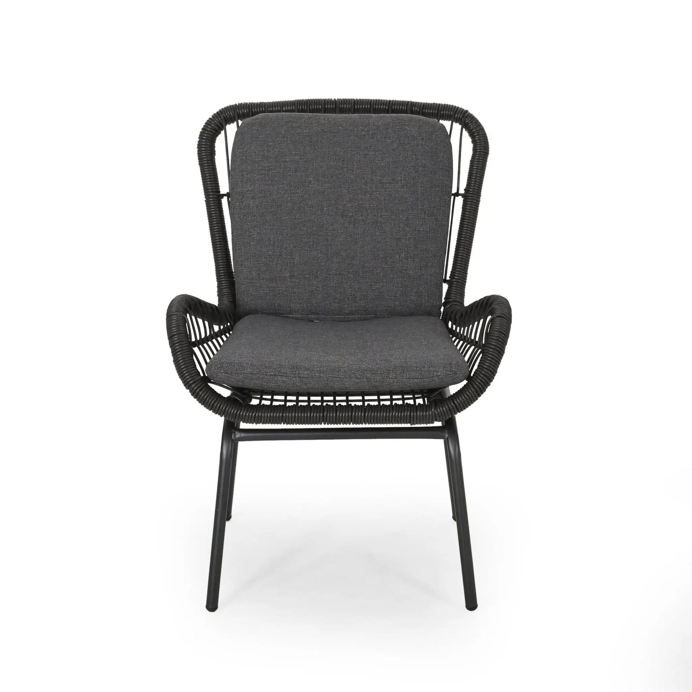 Outdoor Wicker Club Chair With Cushions (Set of 2) by HouseOfZazla