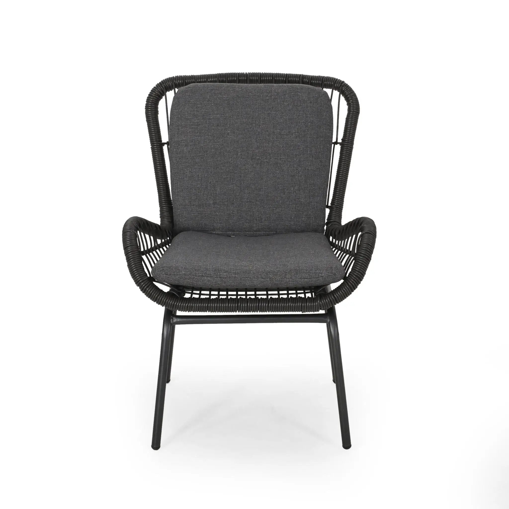 Outdoor Wicker Club Chair With Cushions (Set of 2) by HouseOfZazla
