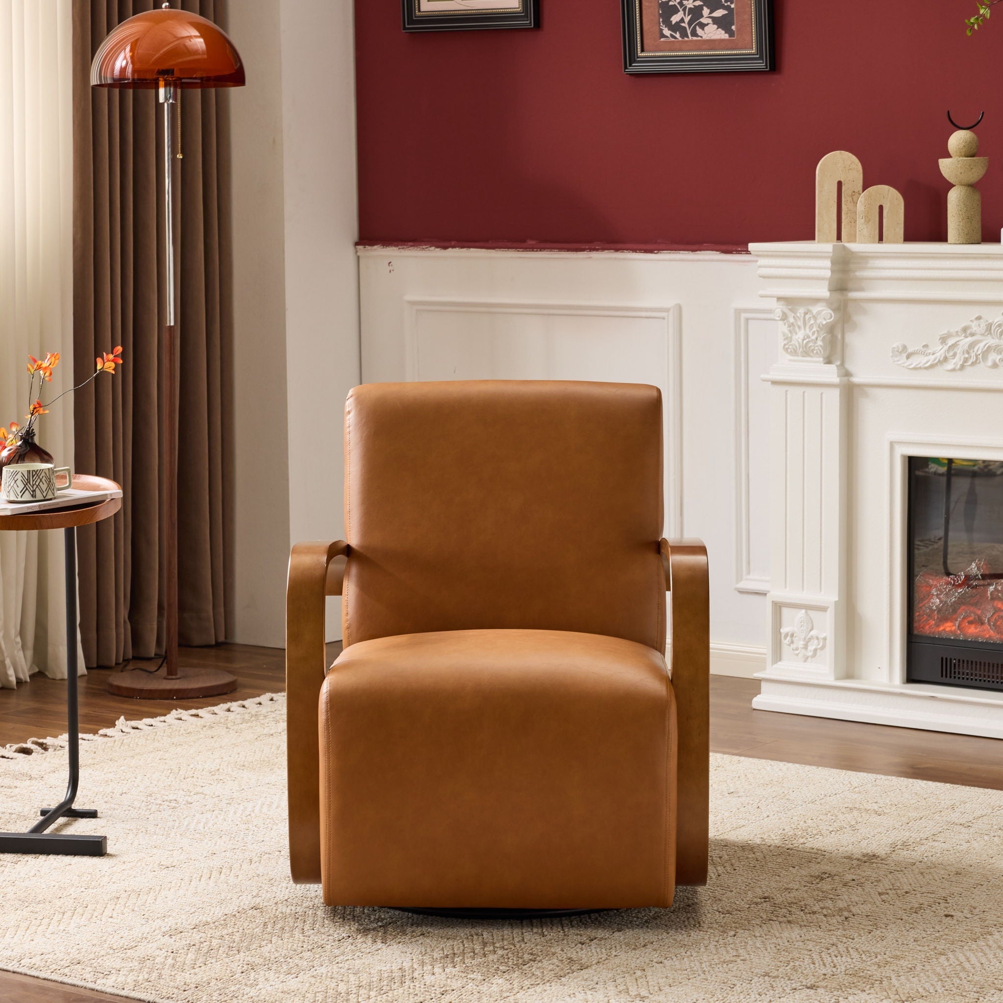 Swivel Accent Rotatable Ergonomic Single Chair For Living Room by HouseOfZazla