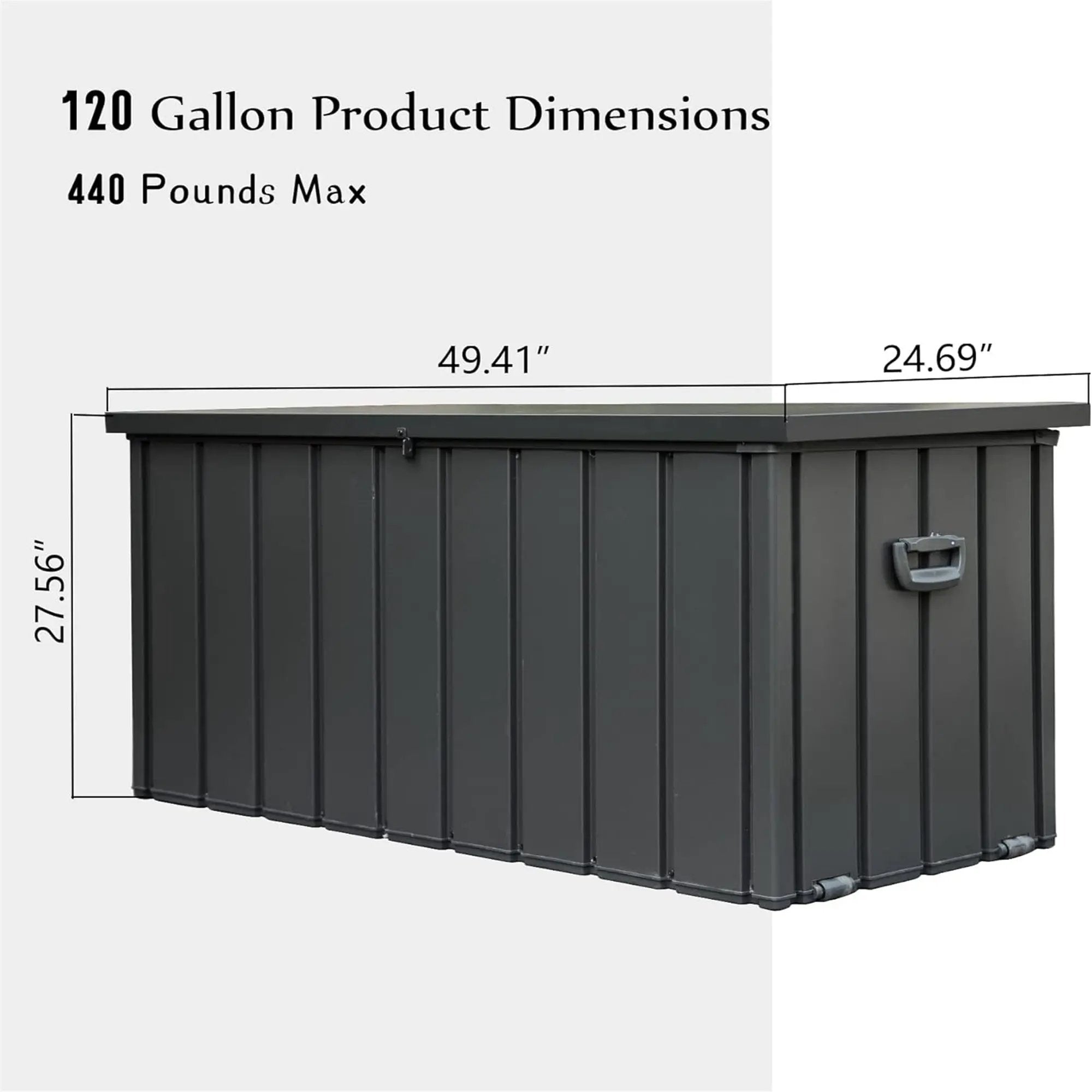 120 Gallon Outdoor Storage Deck Box Waterproof by HouseOfZazla