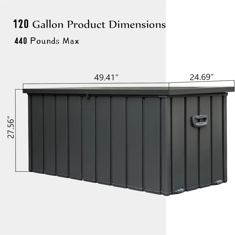 120 Gallon Outdoor Storage Deck Box Waterproof by HouseOfZazla
