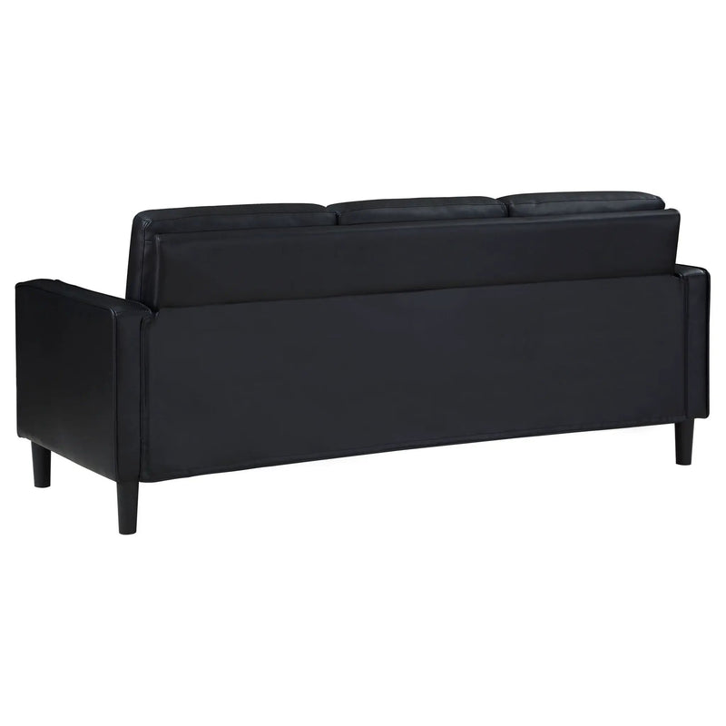 Ruth Upholstered Track Arm Sofa Black by Unique Piece Furniture