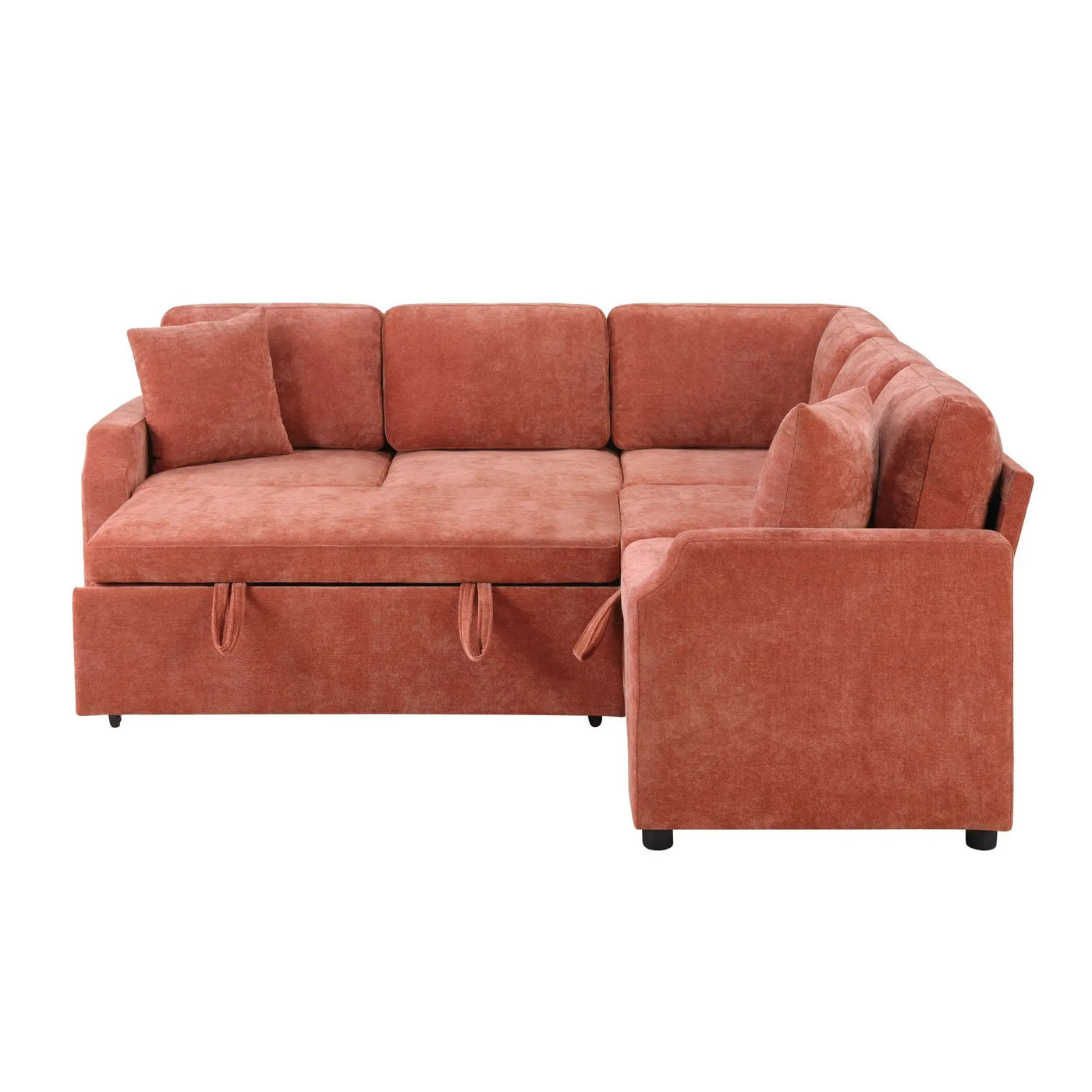Modern L Shaped Sectional Sofa Bed With Hidden Storage Upholstery by Unique Piece Furniture
