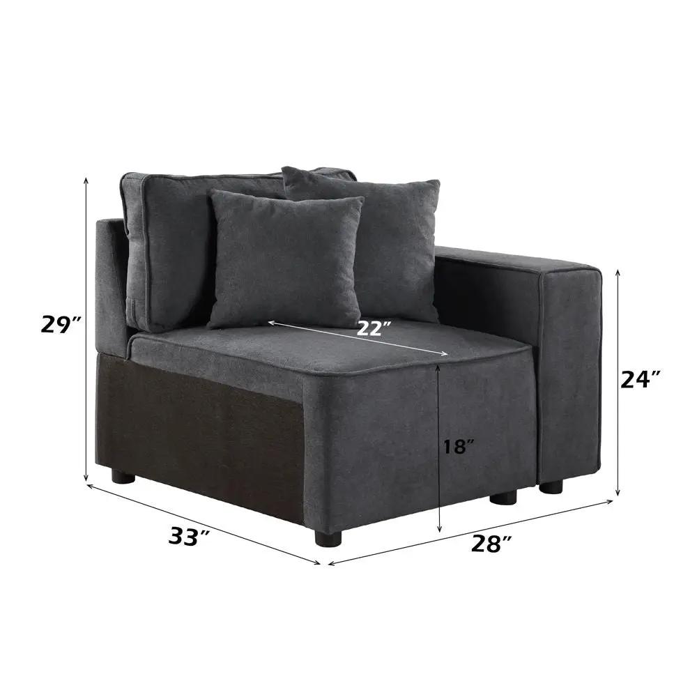 Silvester - Modular Chair w/2 Pillows by Unique Piece Furniture