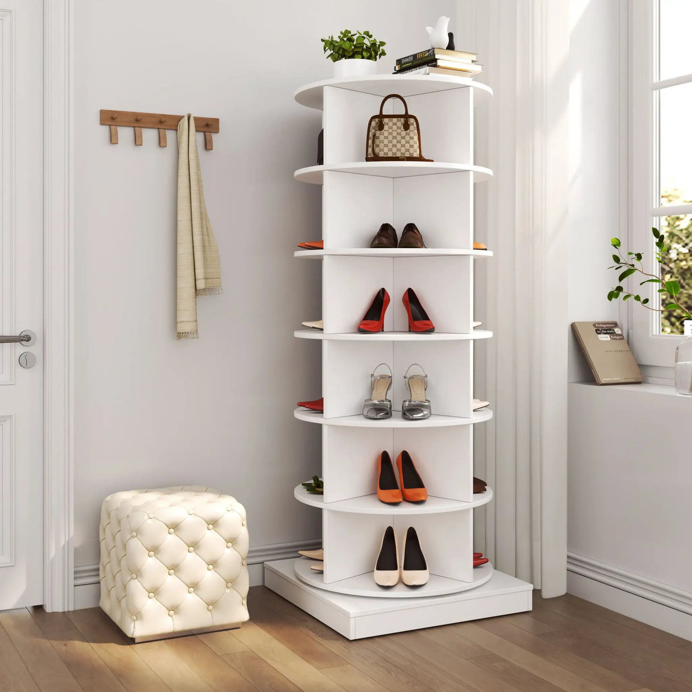 360 Rotating Shoe Cabinet 6 Layers by HouseOfZazla