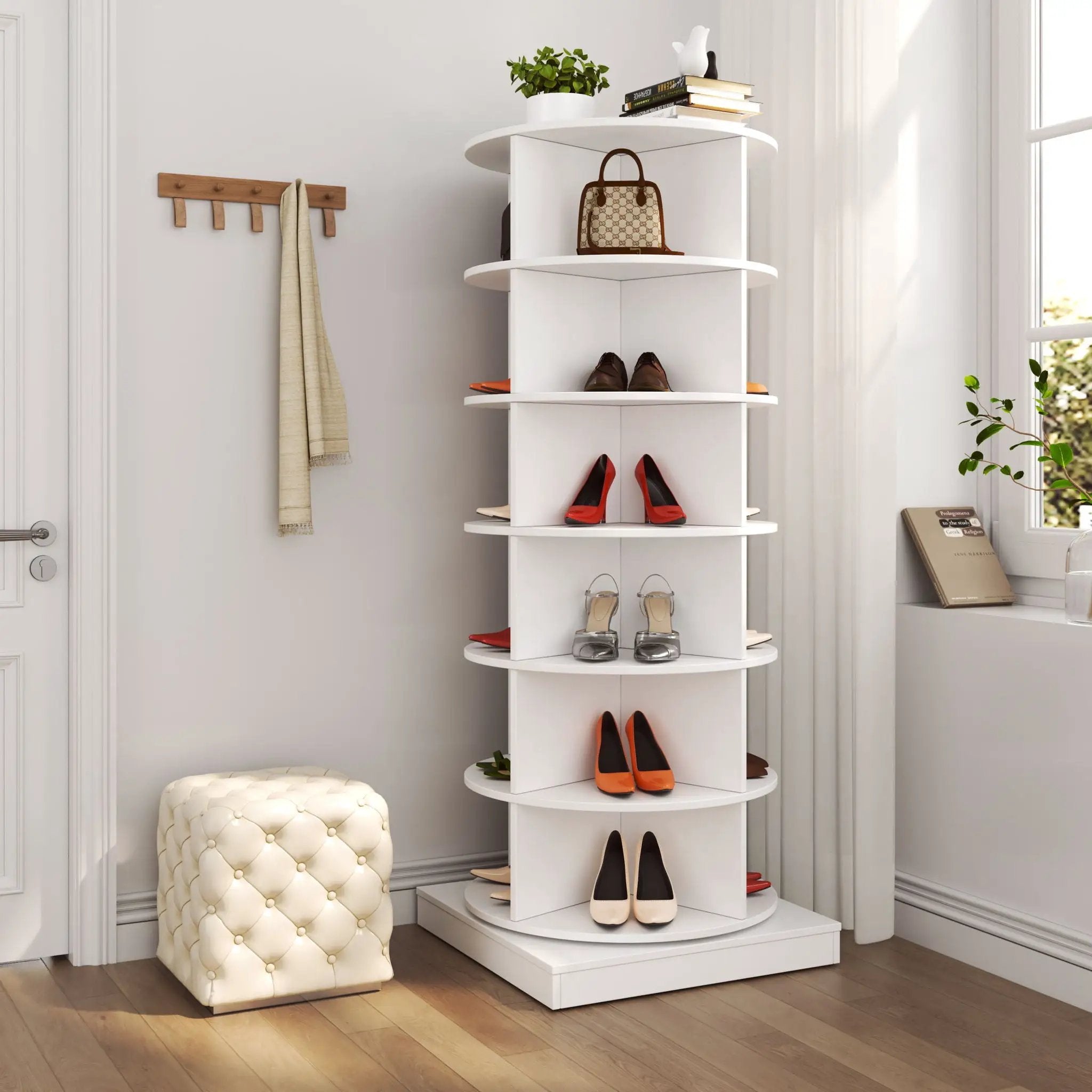 360 Rotating Shoe Cabinet 6 Layers by HouseOfZazla