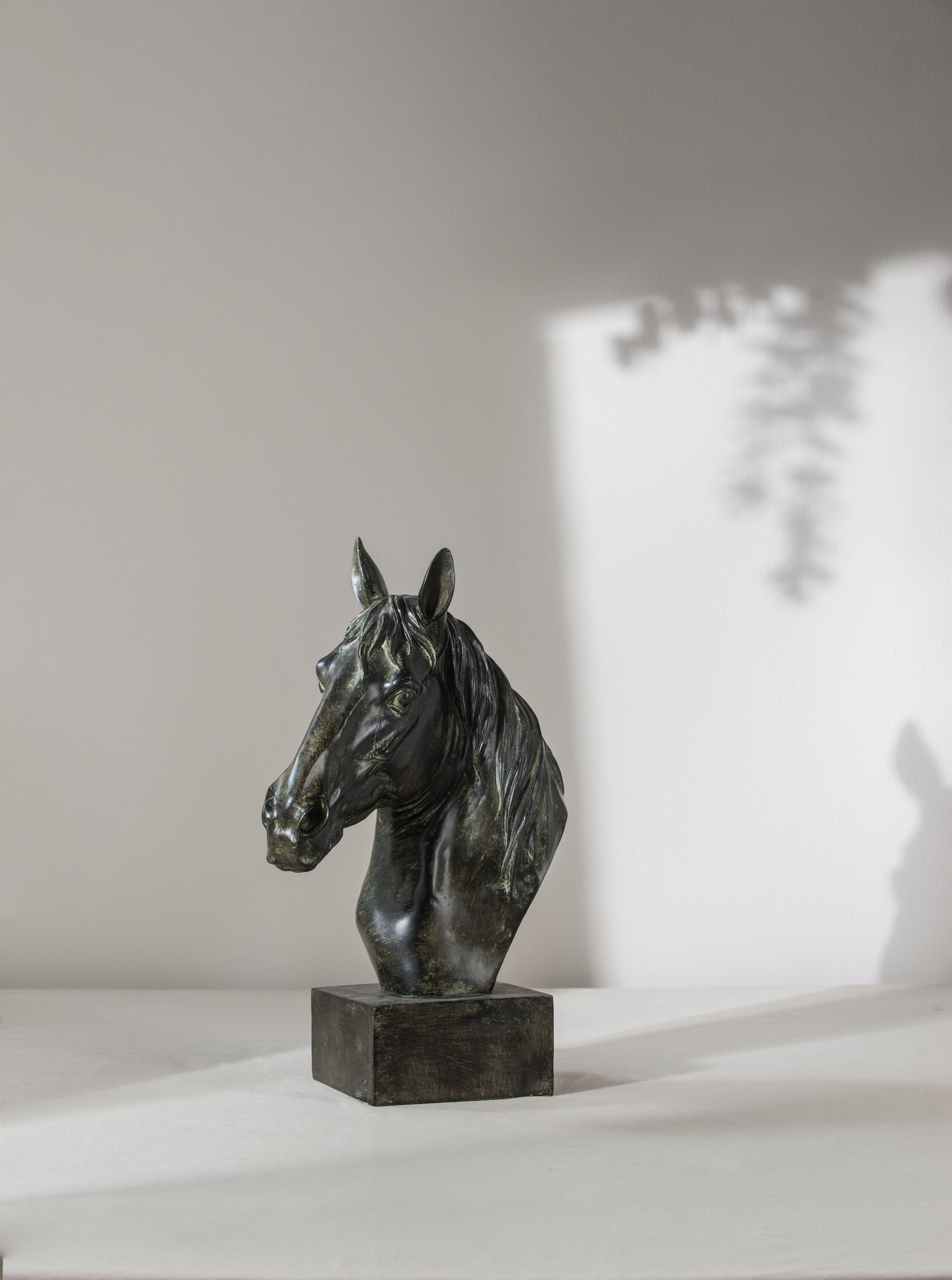 13x5.7x15.8 Equine Sculpture On Base by HouseOfZazla