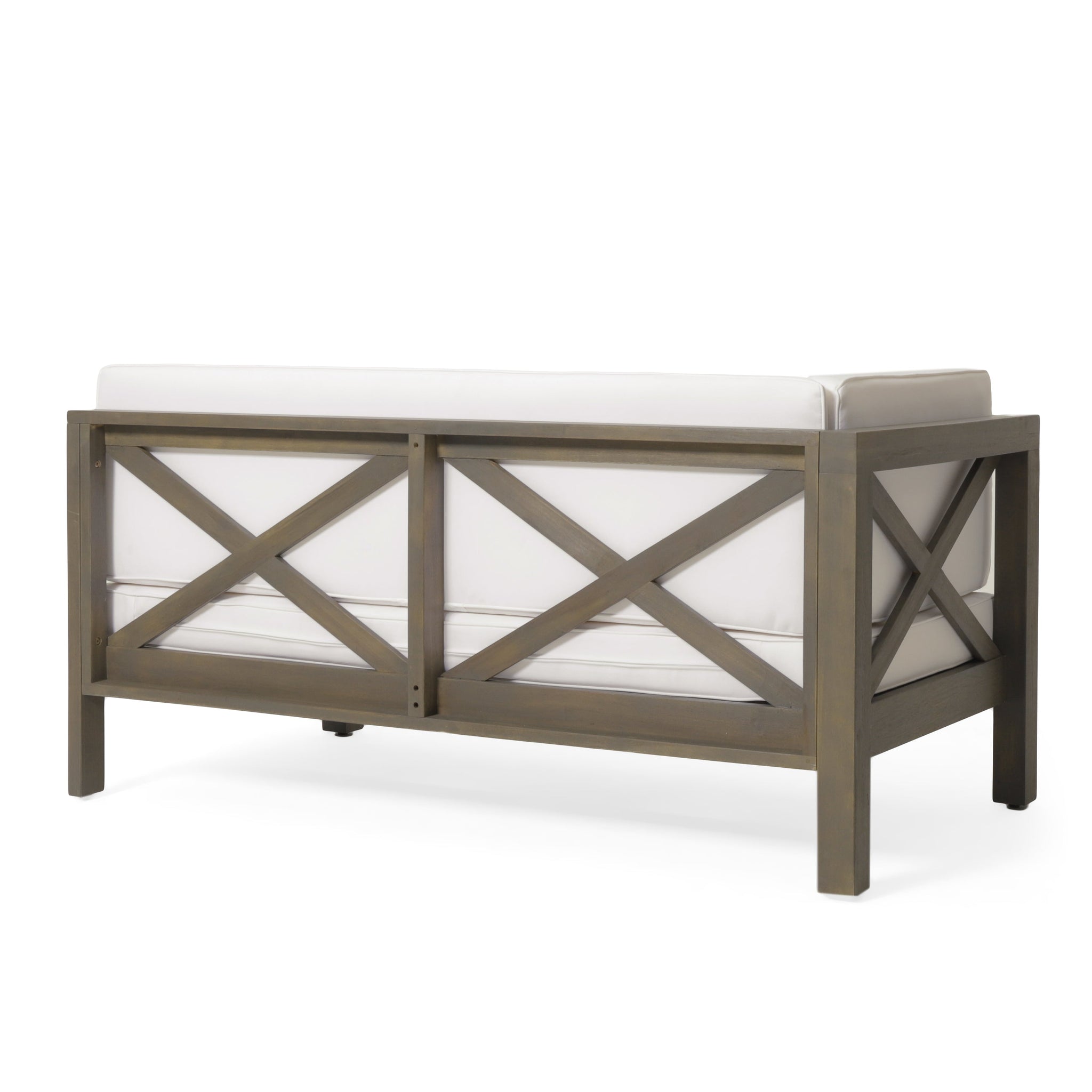 Brava X-Back 4-Piece White Outdoor Sofa Set by HouseOfZazla