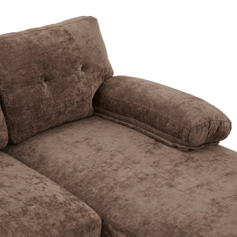 U-Shaped Sectional Sofa 103.5" Fabric Couch With Dual Chaise Lounges, Storage Pockets, Armrest Pillows by HouseOfZazla